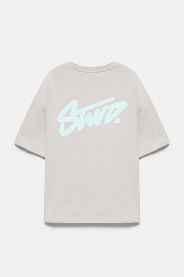 Boxy STWD logo T-shirt — Pearl grey 8