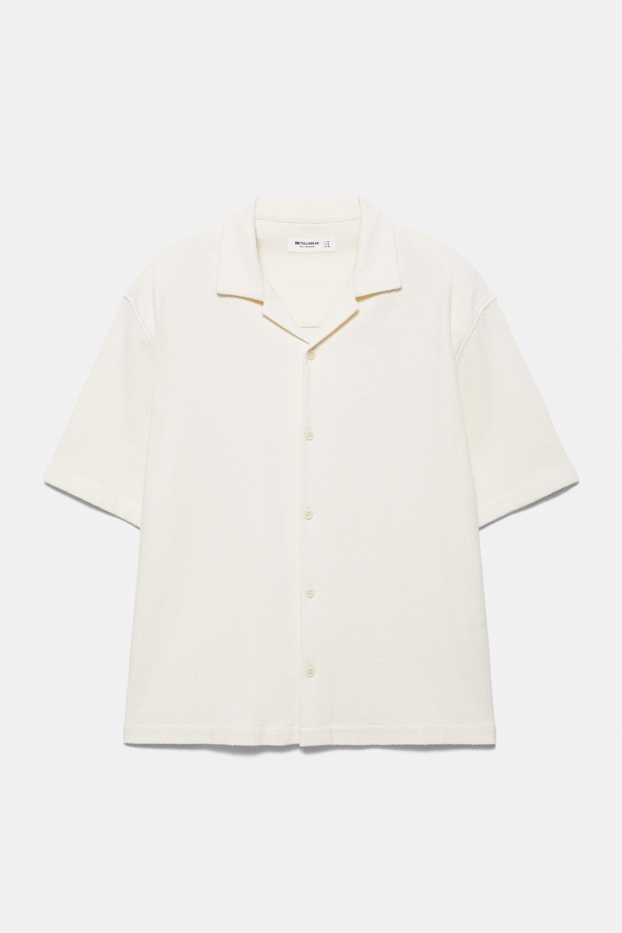 Terrycloth short sleeve shirt — Off white
