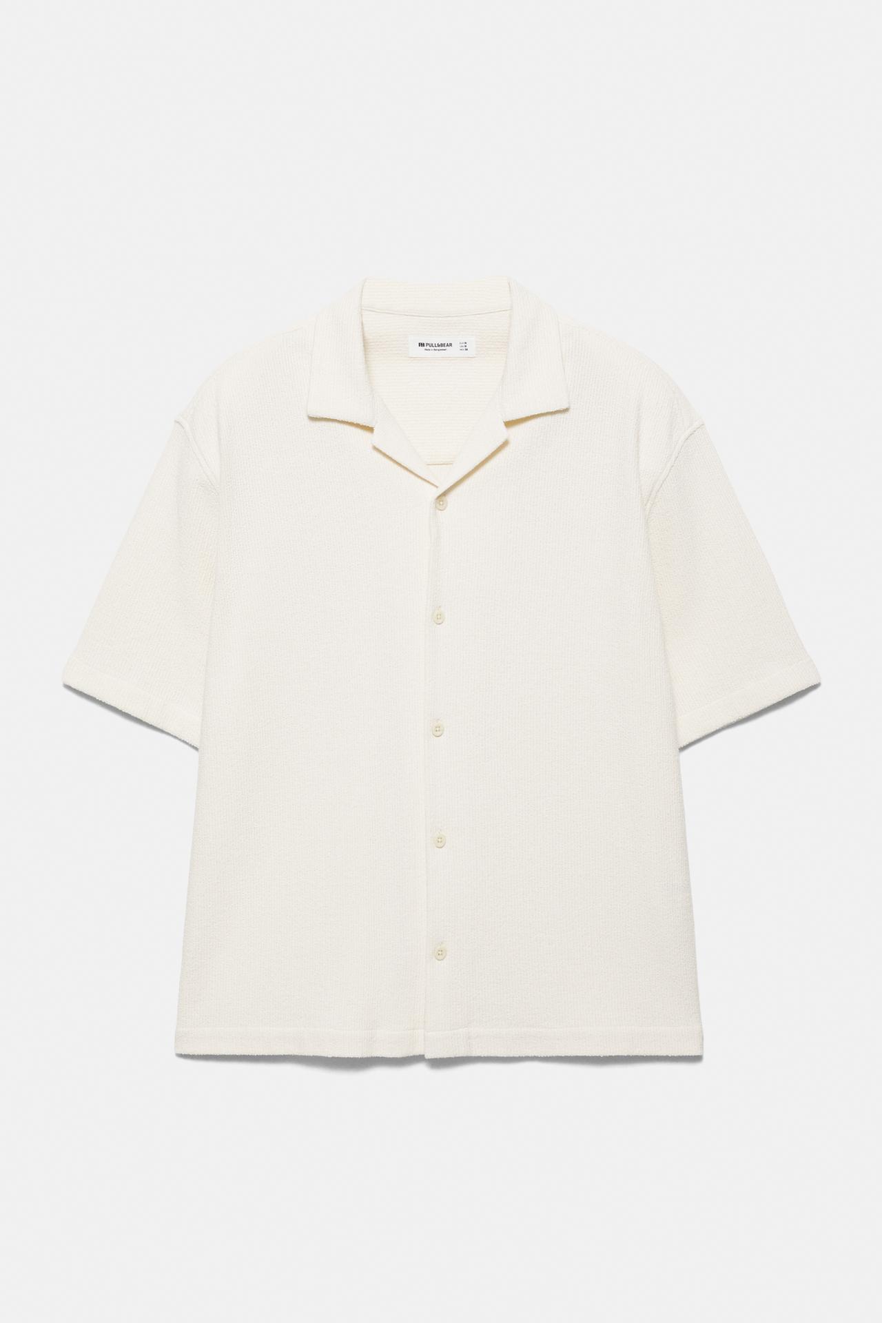 Terrycloth short sleeve shirt — Off white