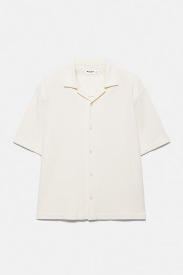 Terrycloth short sleeve shirt — Off white 5