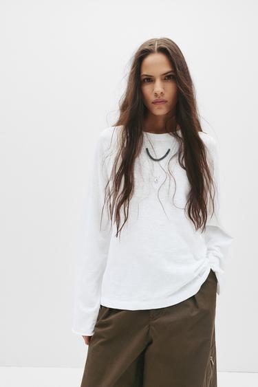 Straight-leg high-waist jeans