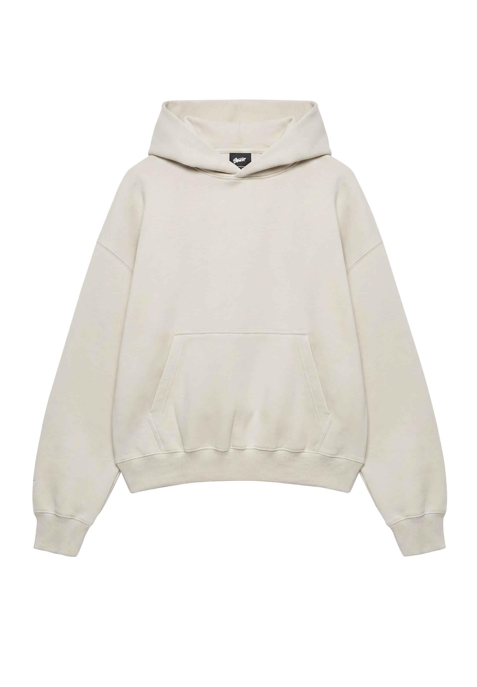 STWD boxy-fit logo hoodie — Ash