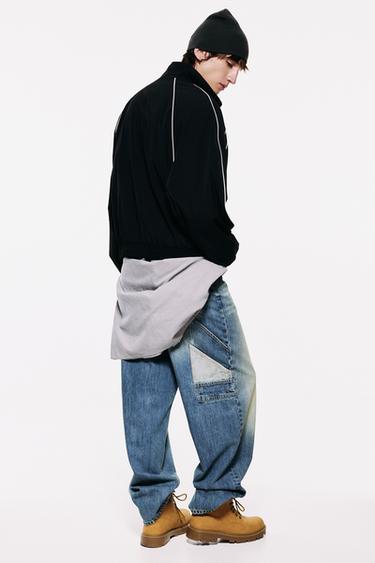 STWD contrast-piping zip jacket — Black 7