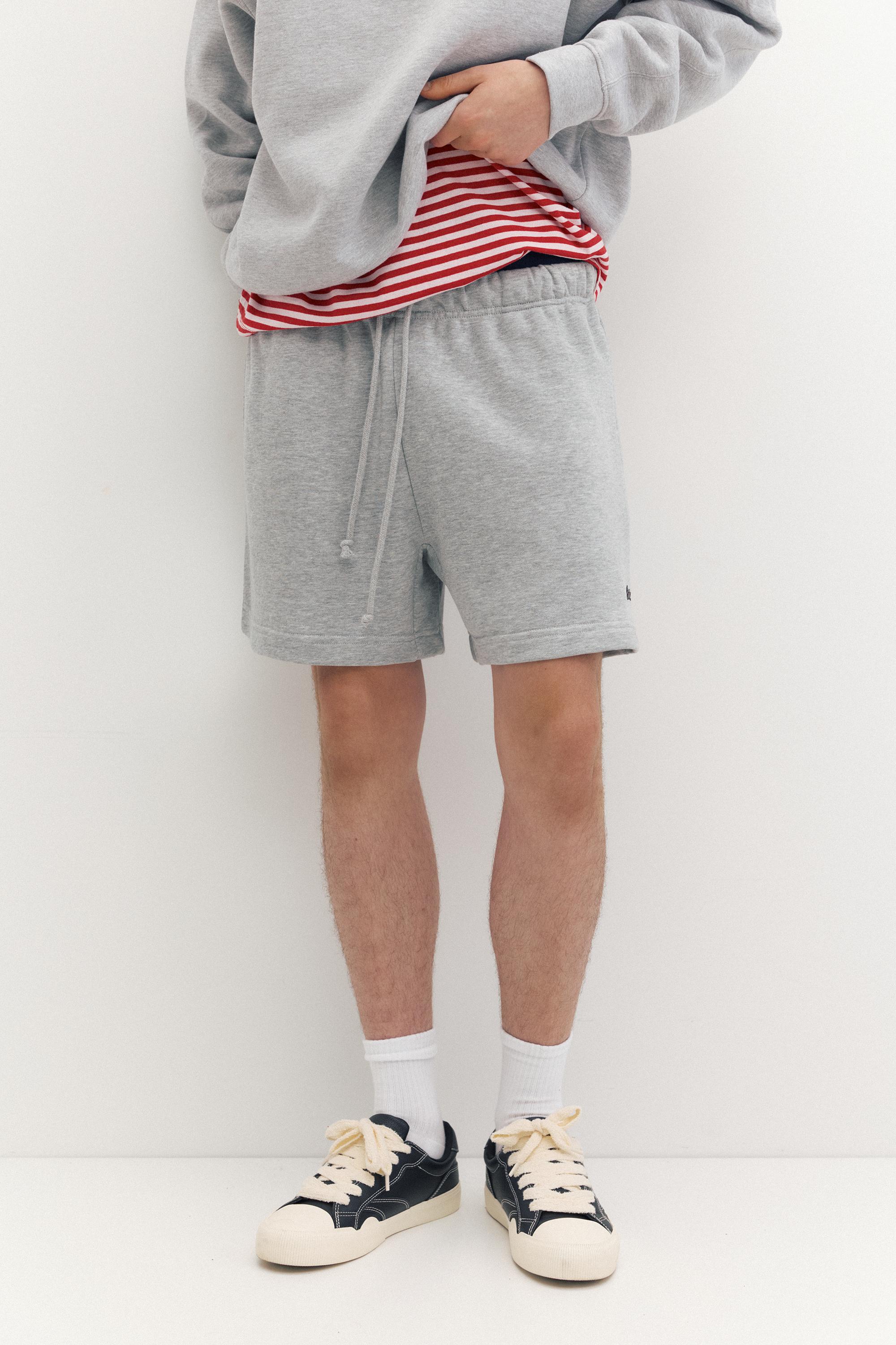 STWD jogger Bermuda shorts — Grey marl
