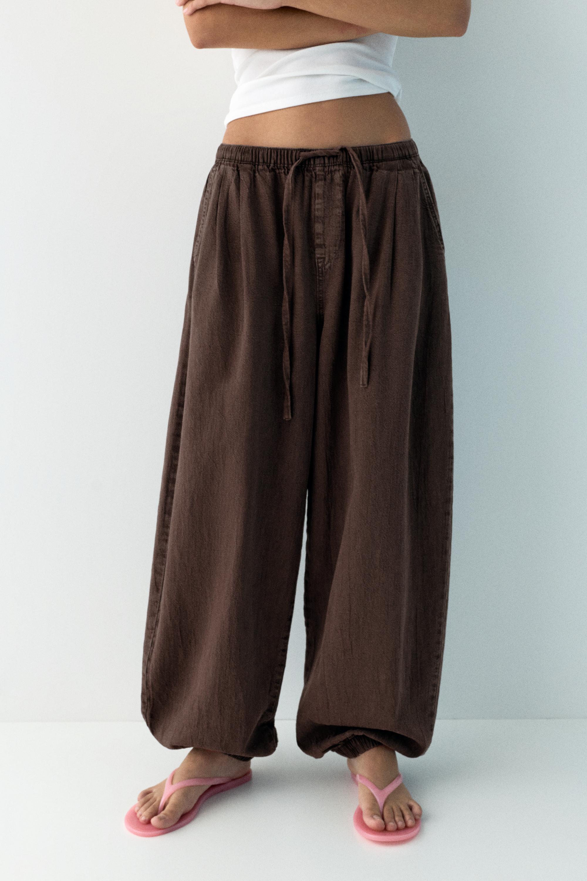 Beli lastikli şalvar pantolon - Görsel 12