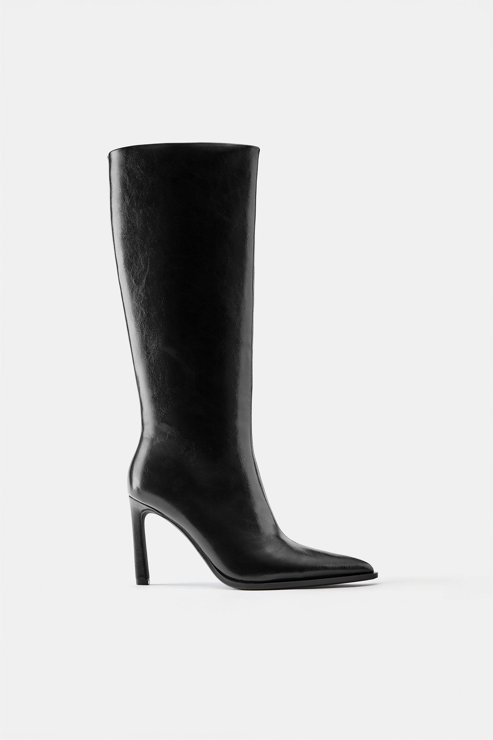 High-heel boots — Black
