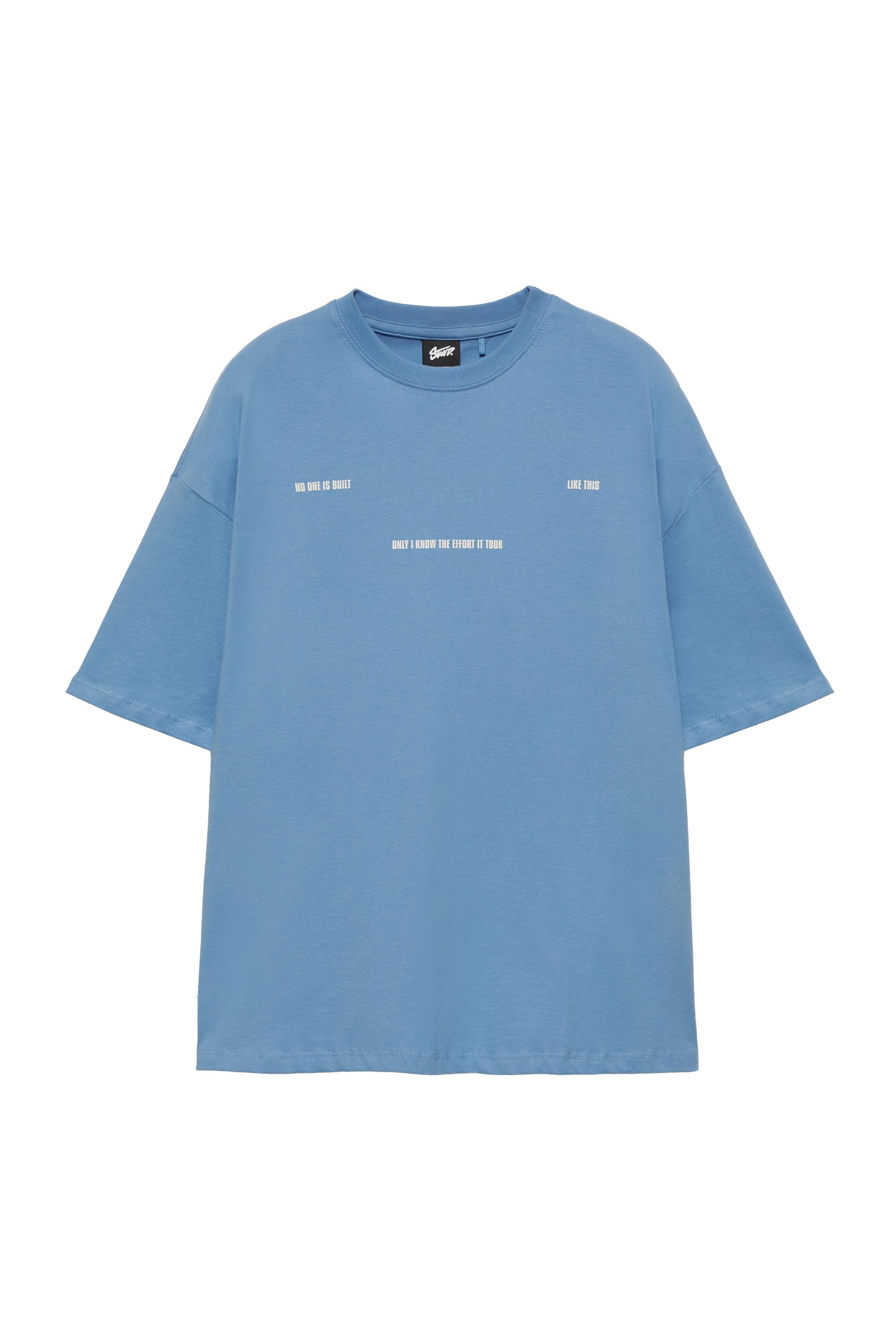 Pull&Bear STWD boxy yazılı tişört görsel 3