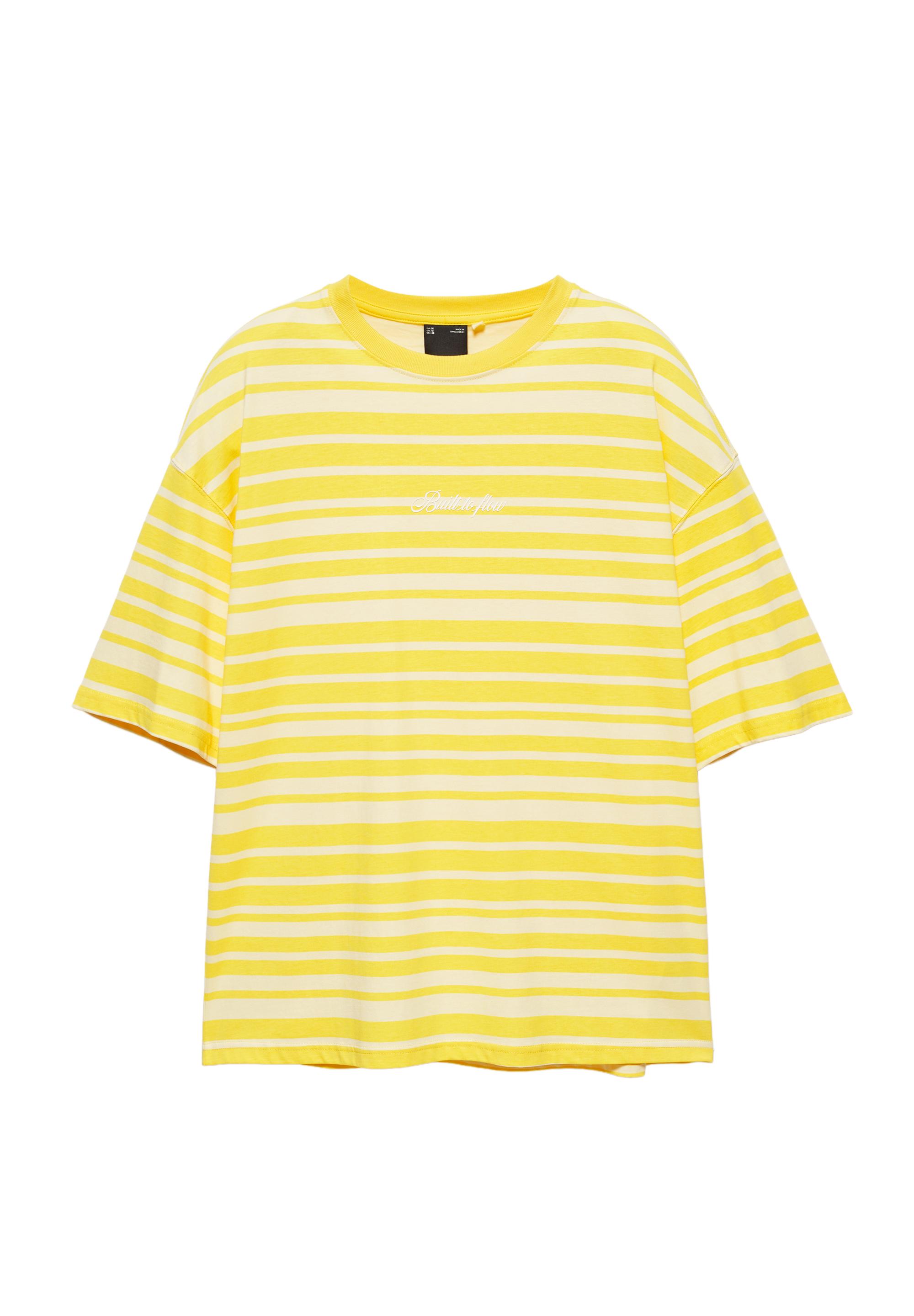 Relaxed striped T-shirt — Yellow