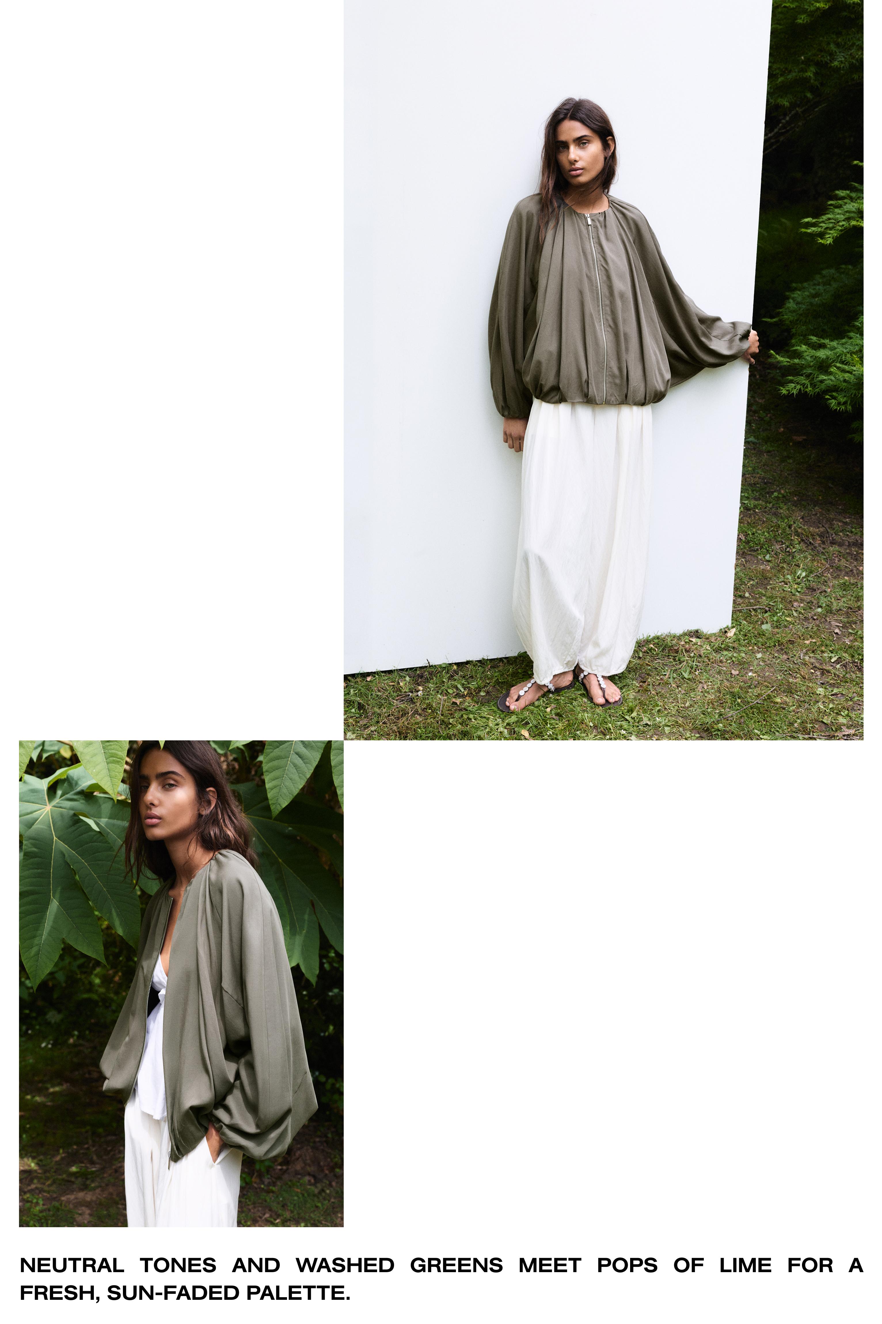 Balloon bomber jacket — Khaki