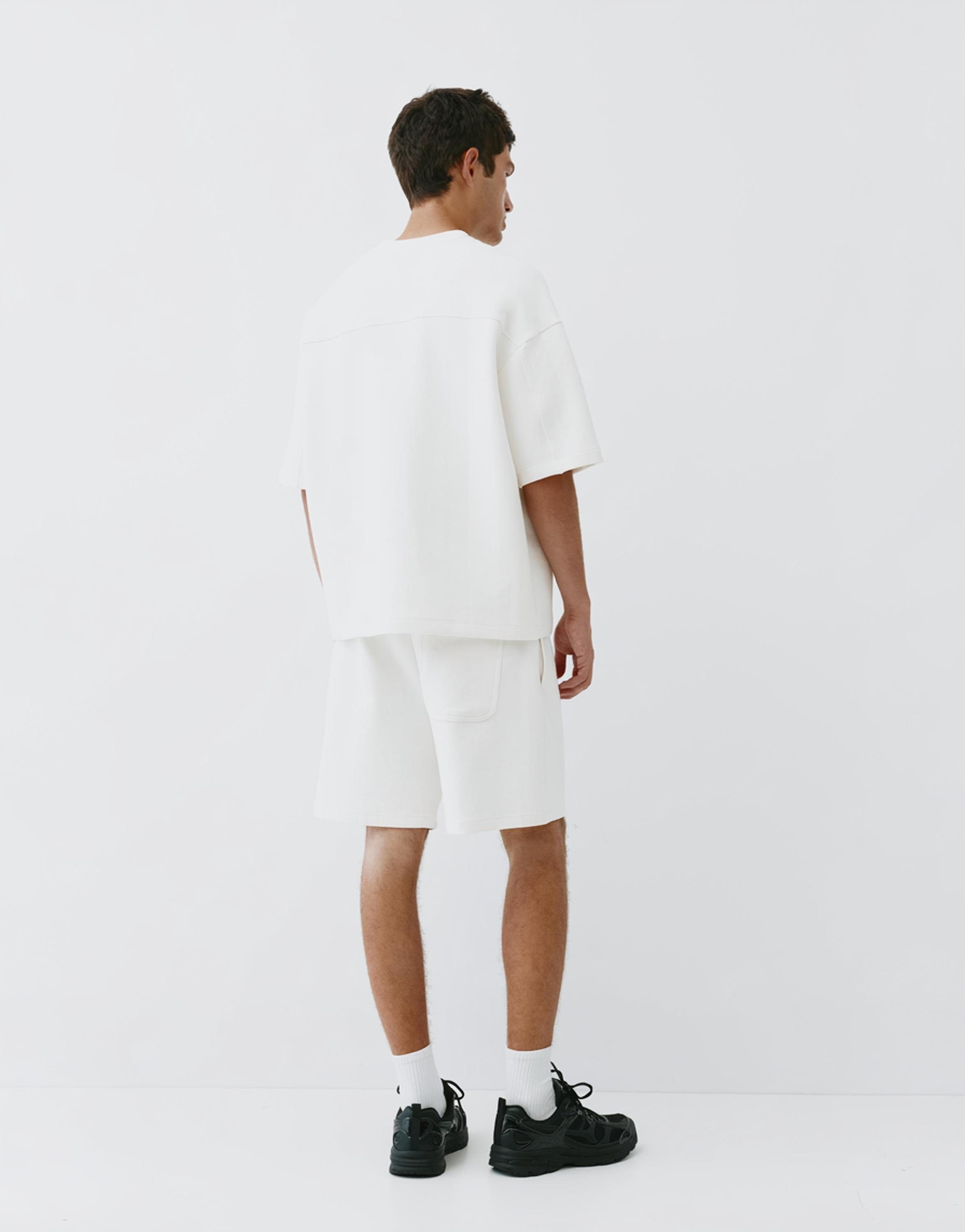 Interlock short sleeve sweatshirt — Off white