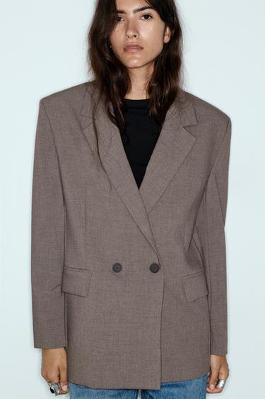 Double-breasted blazer — Mink 1