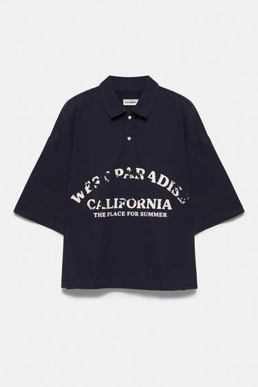 Short sleeve graphic polo shirt — Dark blue 5