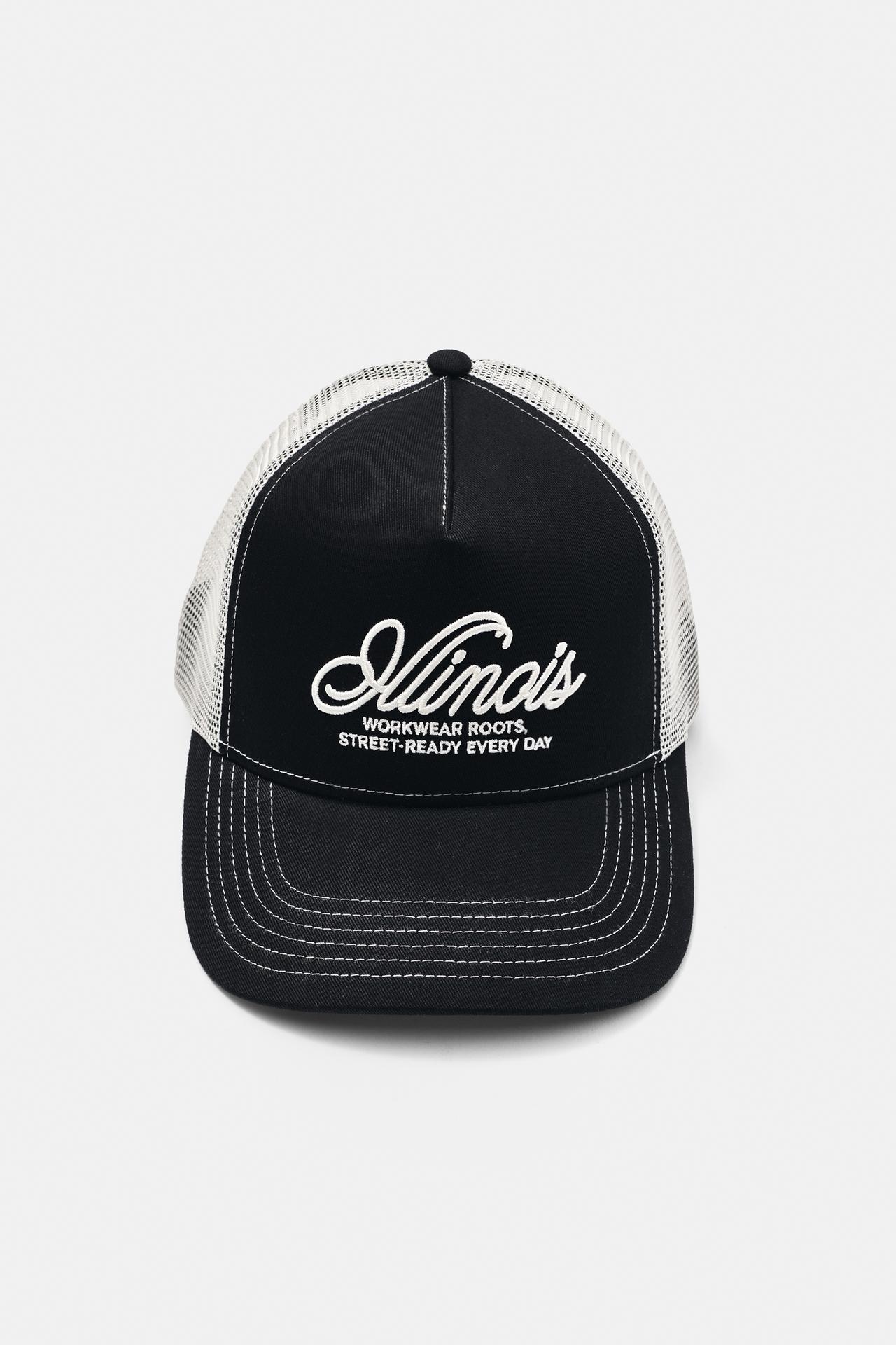 Illinois trucker cap — Black