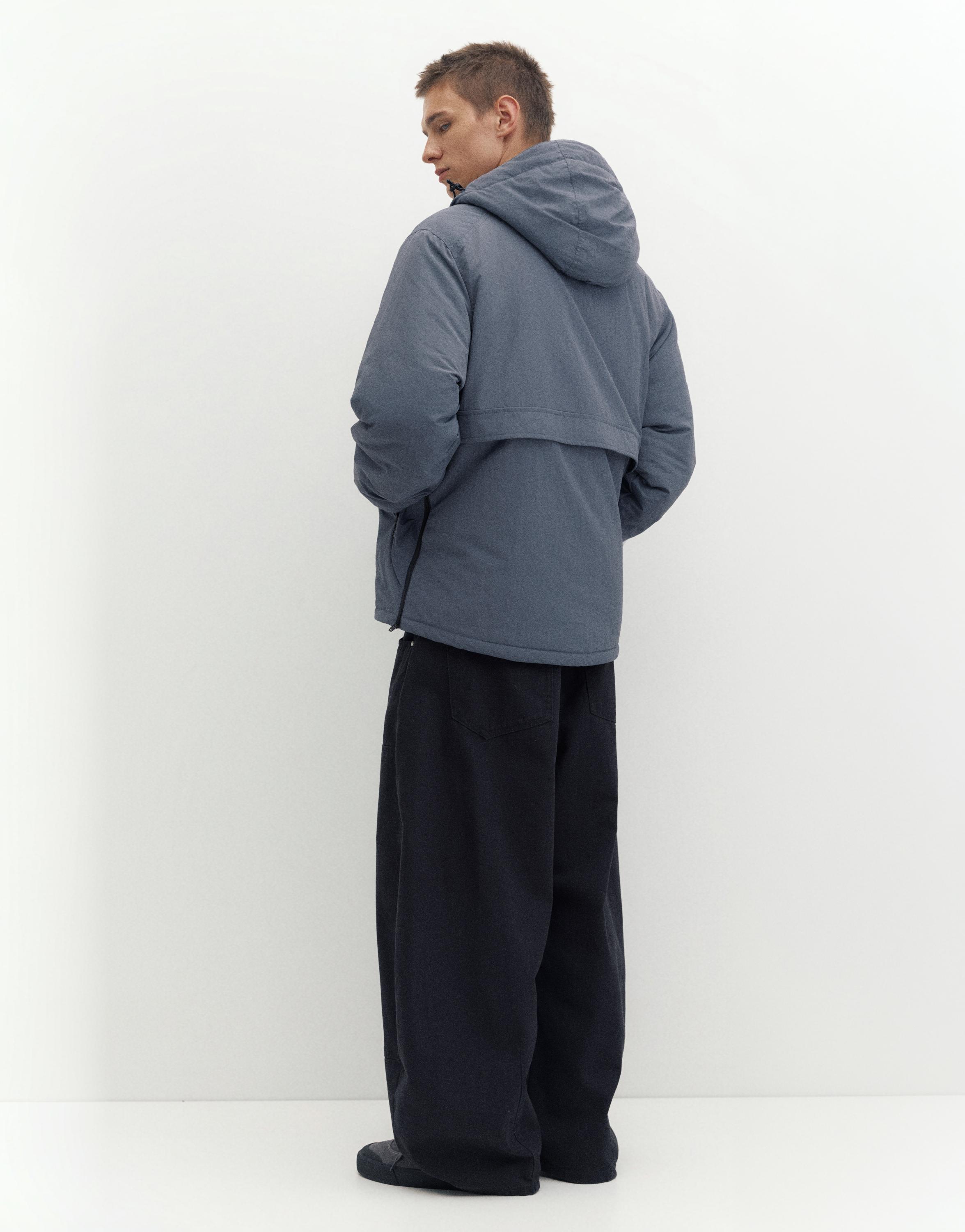 Hooded anorak jacket — Petroleum