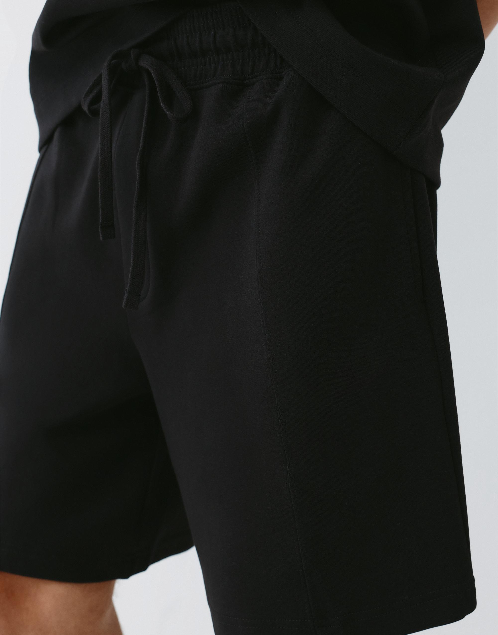 Interlock jogger Bermuda shorts — Black