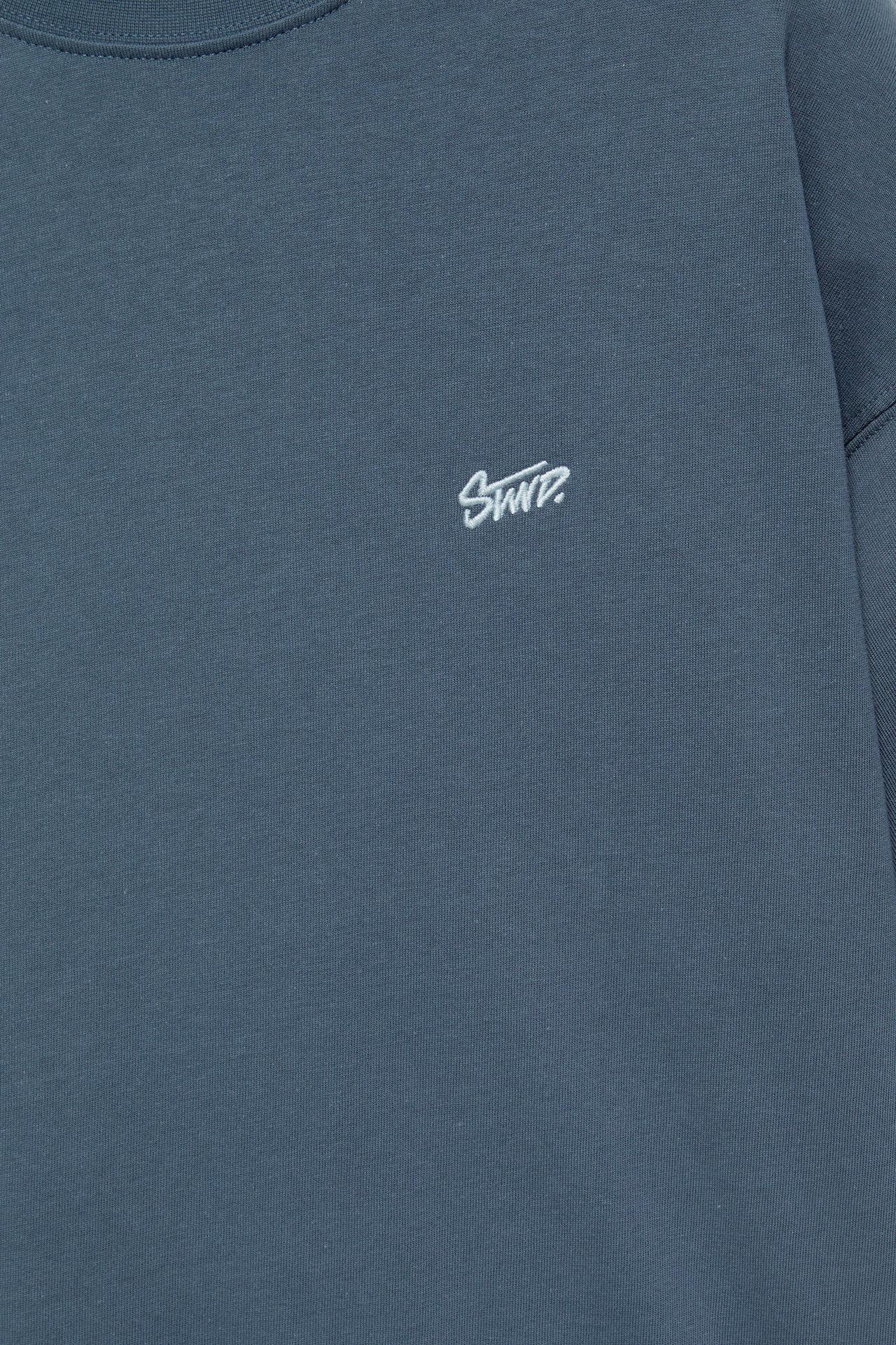 STWD logo boxy T-shirt — Indigo