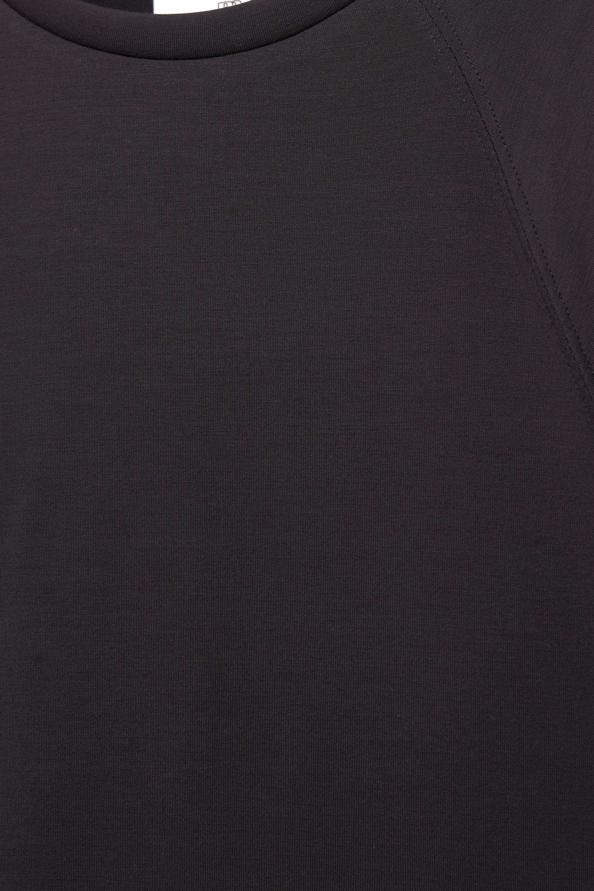 Soft touch short sleeve sweatshirt — Black