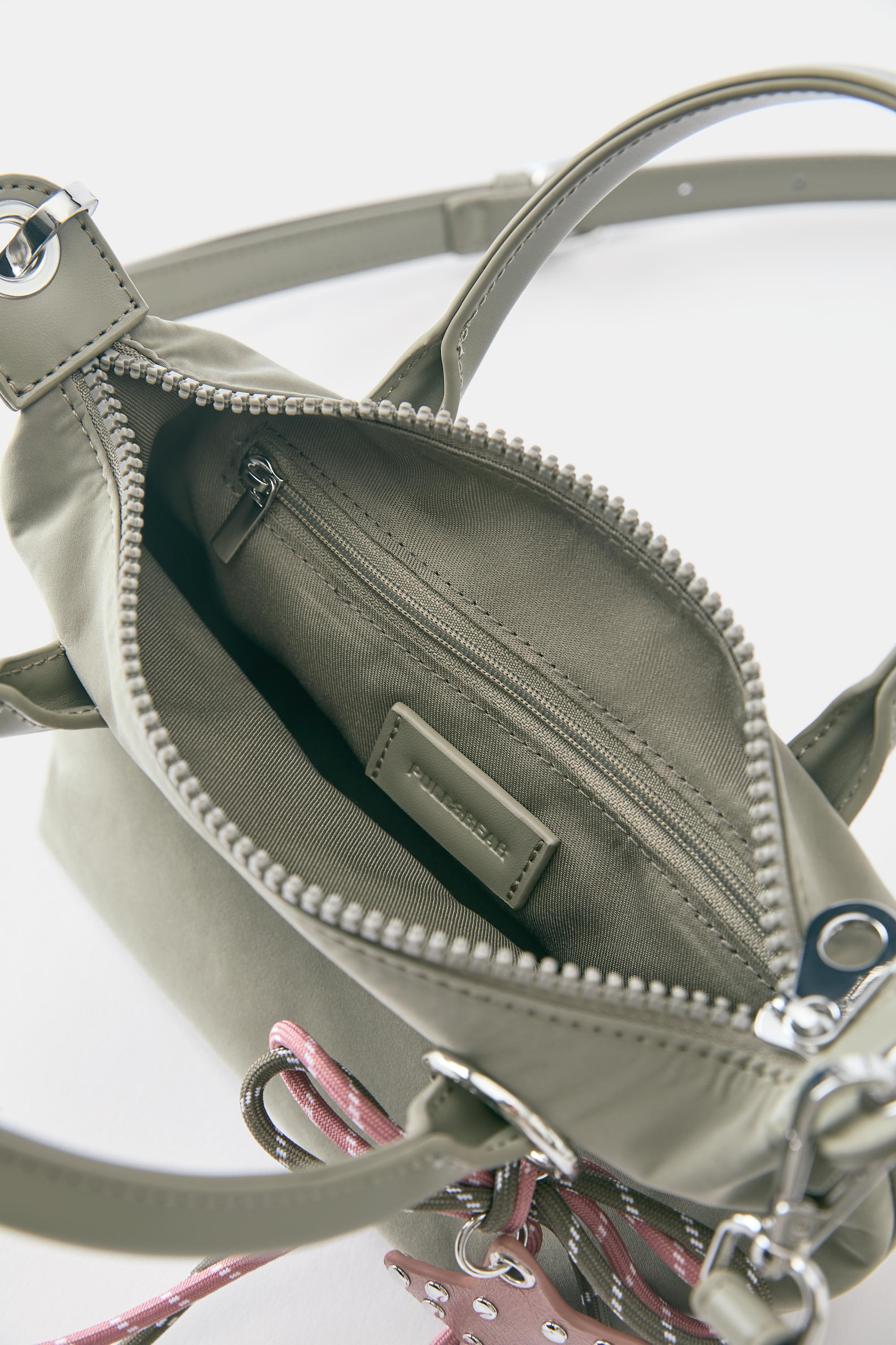 Embellished nylon crossbody bag — Mint green