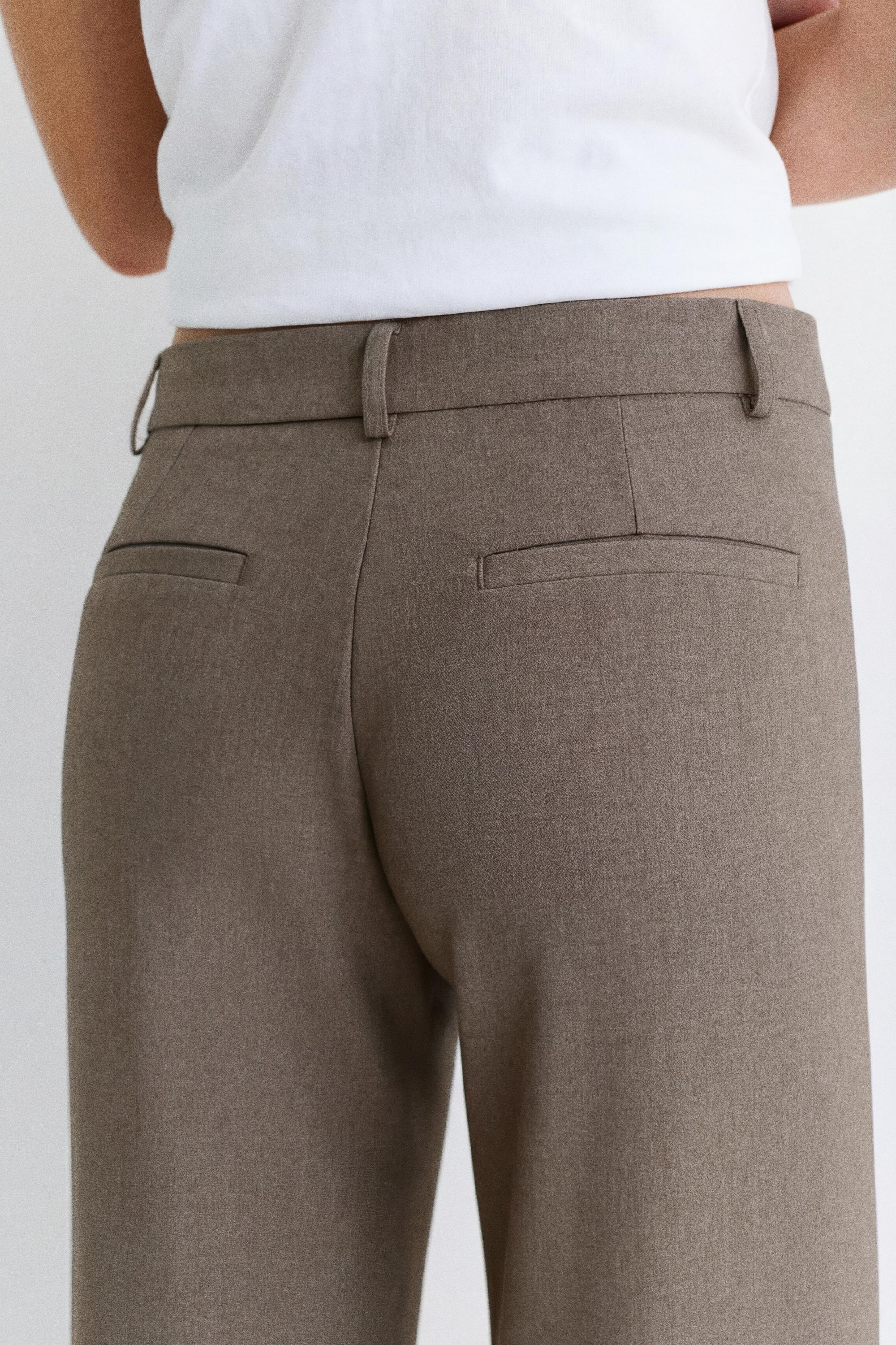 Straight-leg smart trousers — Mole brown