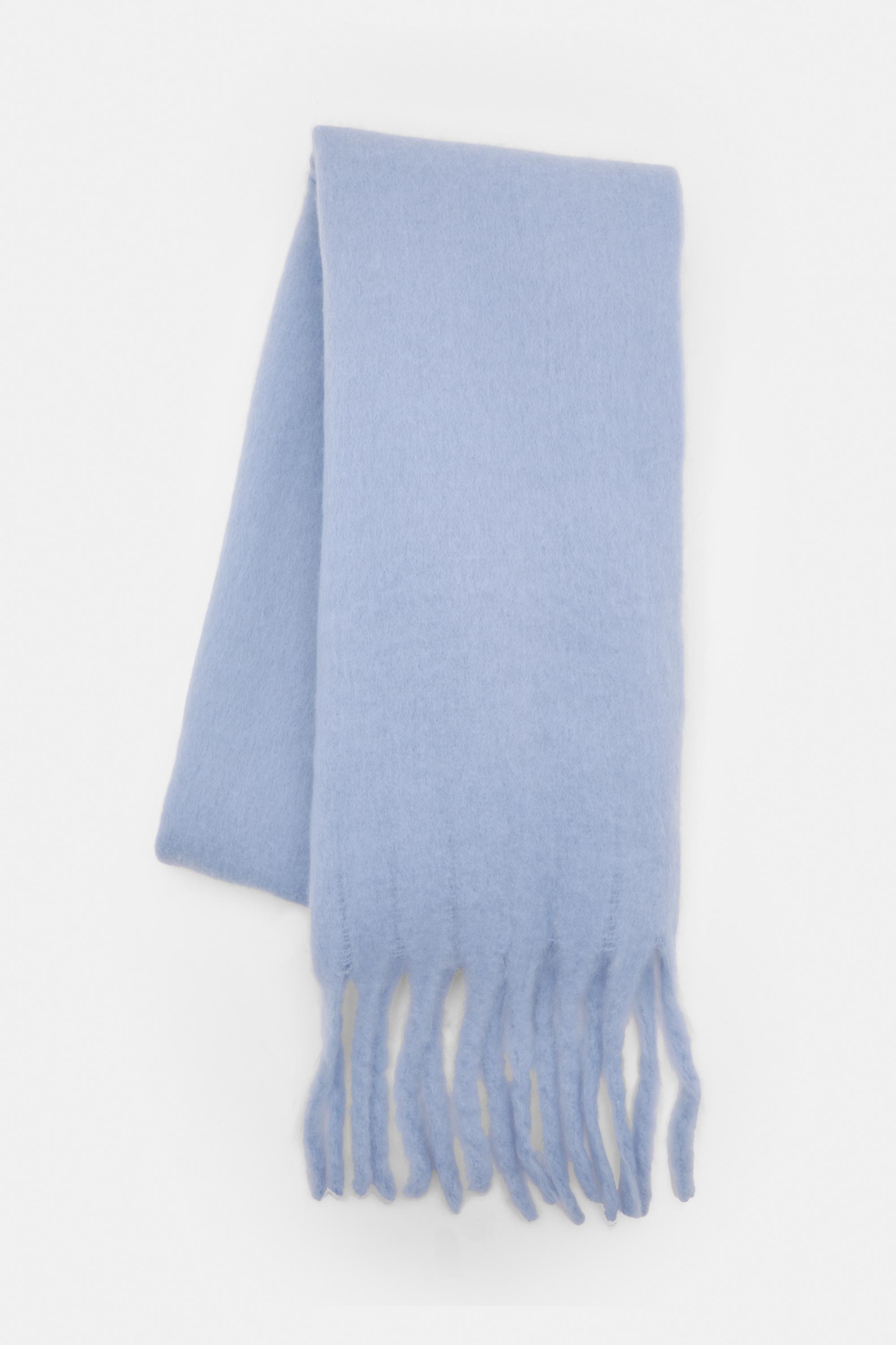 Maxi mohair-effect scarf — Pale blue