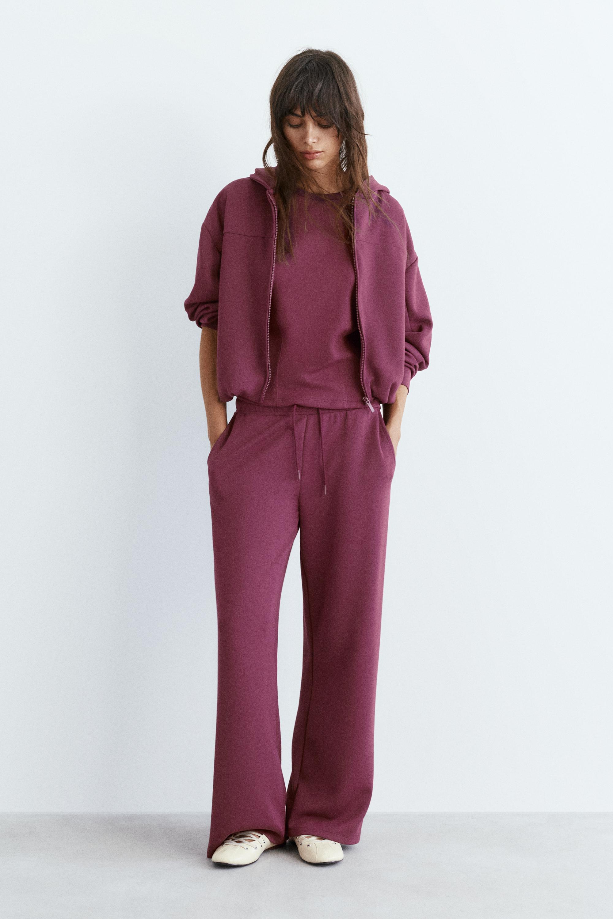 Soft touch hooded sweatshirt — Eggplant