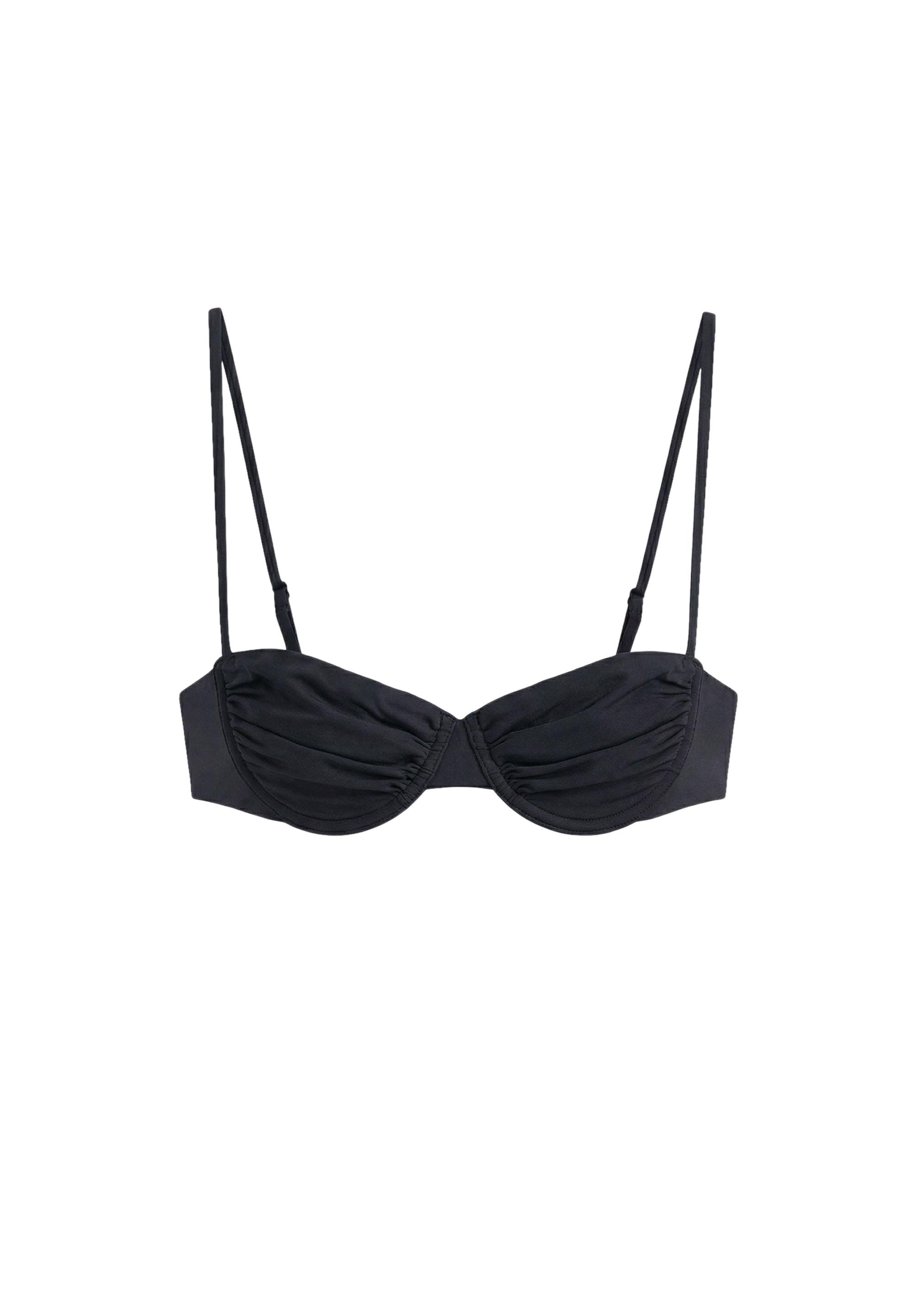 Drape detaylı balkonet bikini üstü - Görsel 49