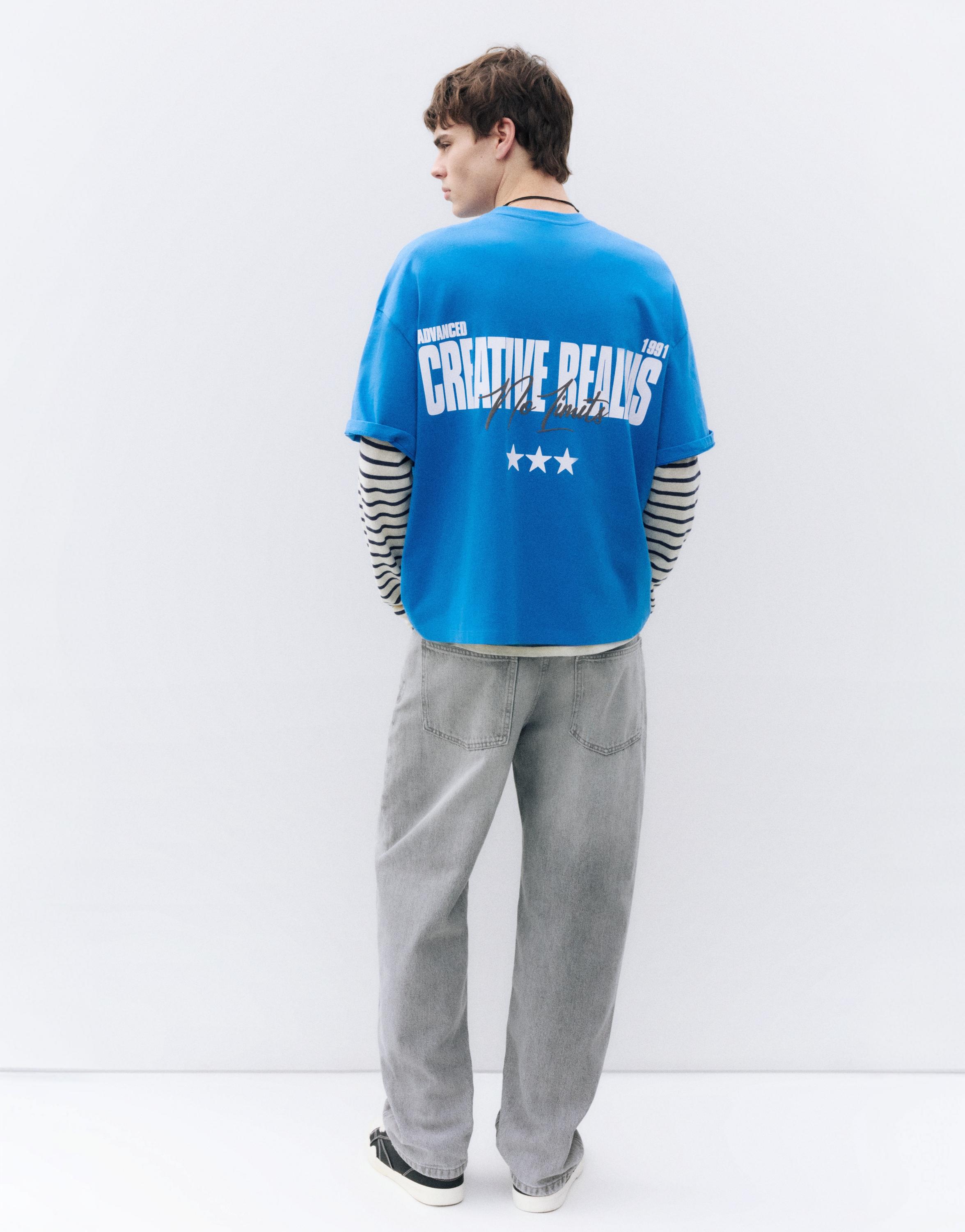 Creative Realms graphic T-shirt — Deep blue