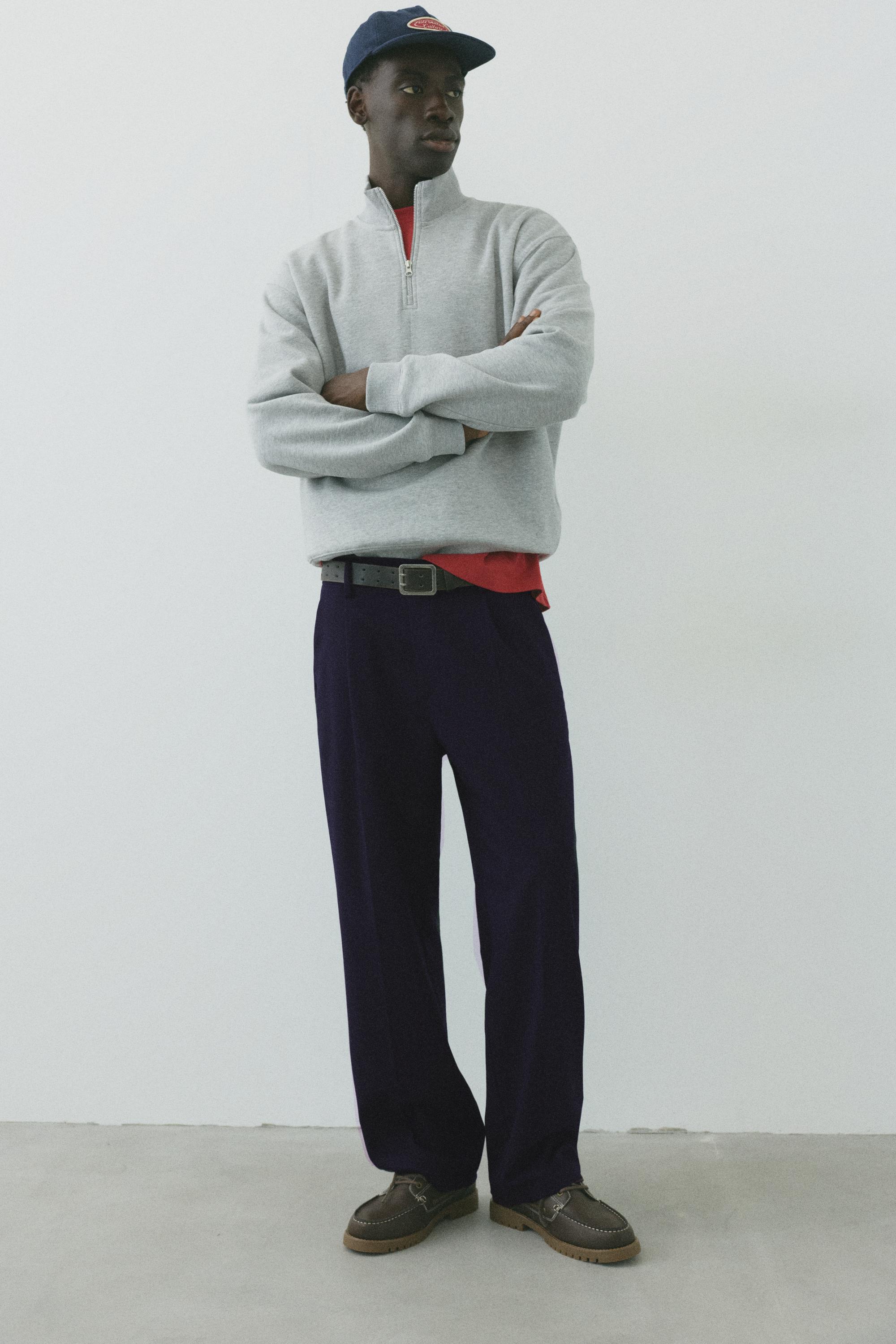 Wide-leg tailored trousers — Chocolate