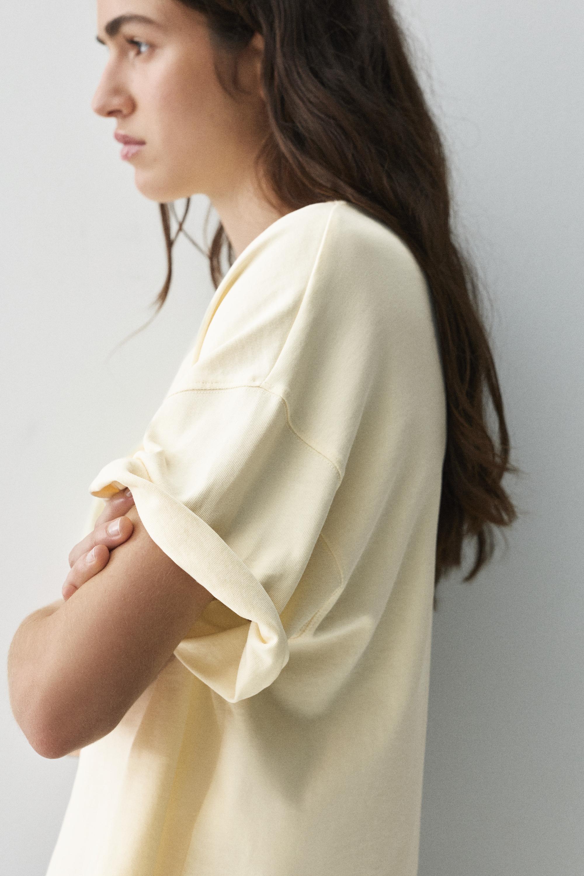 Boxy fit short sleeve T-shirt — Vanilla