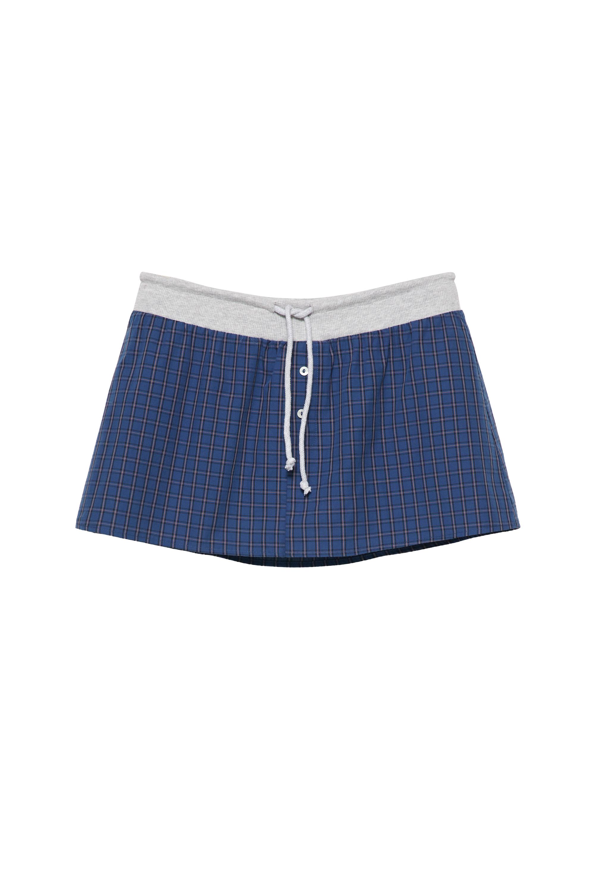 Pull&Bear Kareli kombin mini etek
