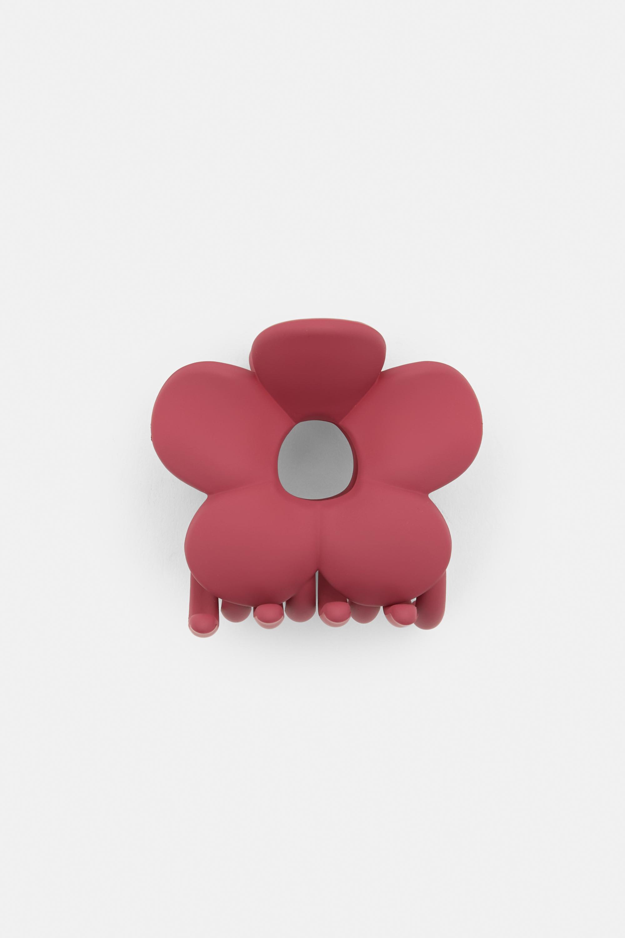 Matte Blumen-Haarklammer