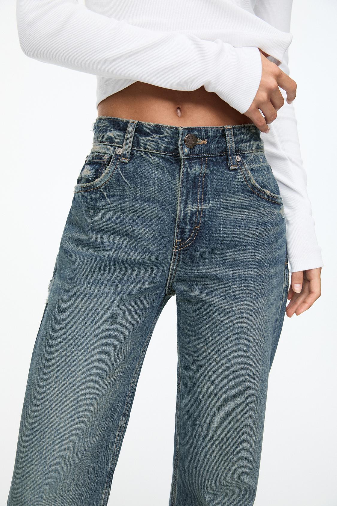 Straight-Leg-Jeans mit Mid-Rise-Bund - PULL&BEAR
