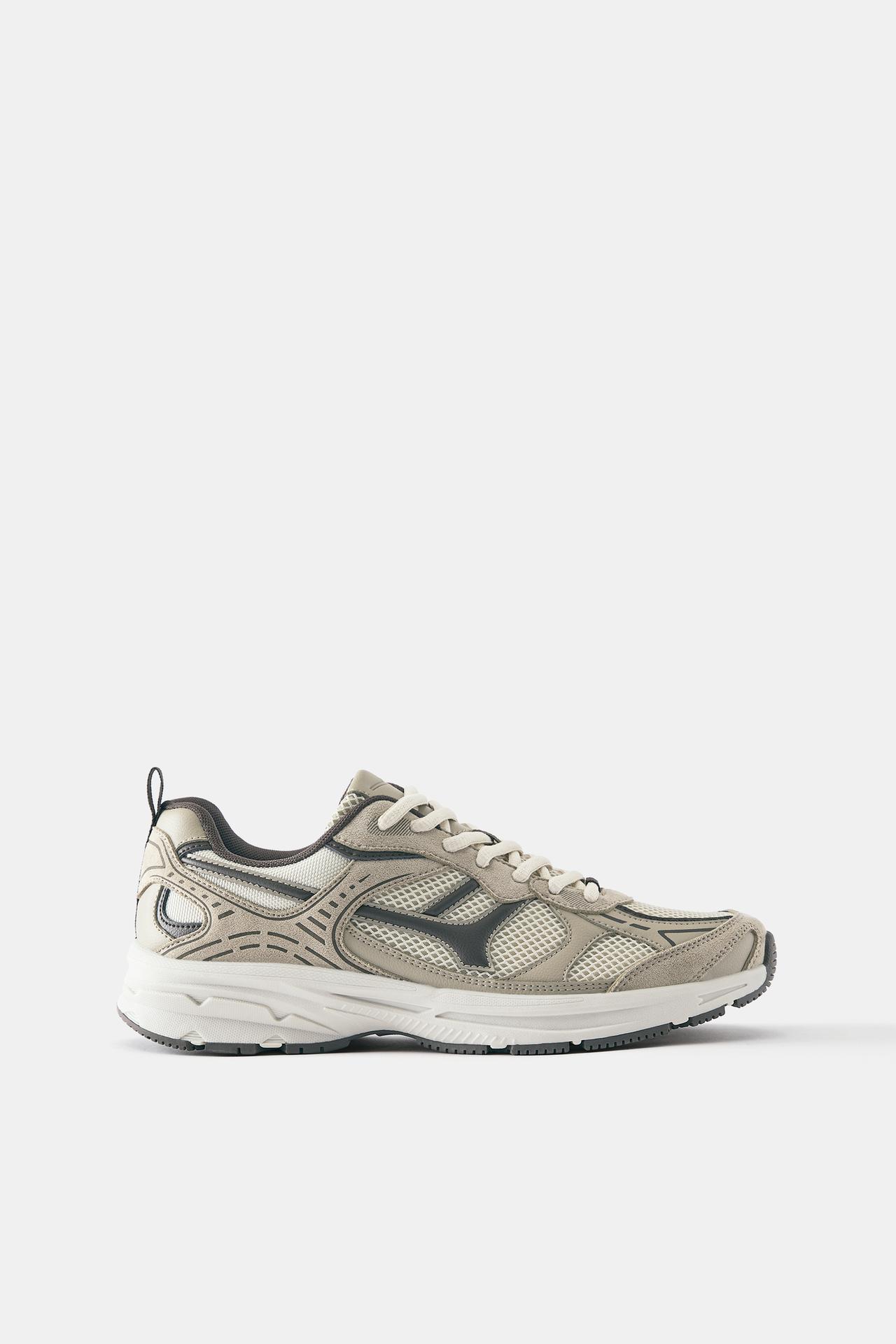 Multi-piece trainers — Ecru