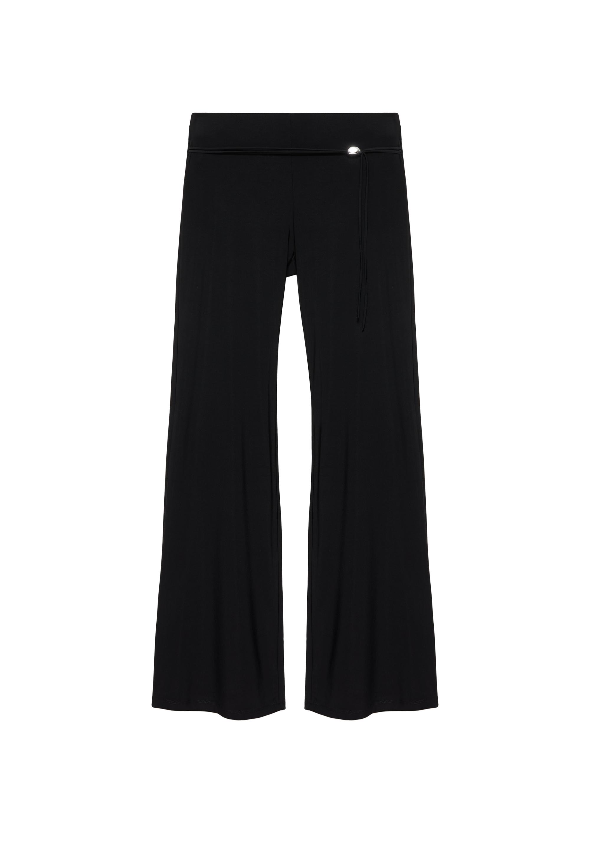 Black flared trousers