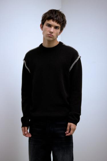 Basic jumper with seam detail — Black 2