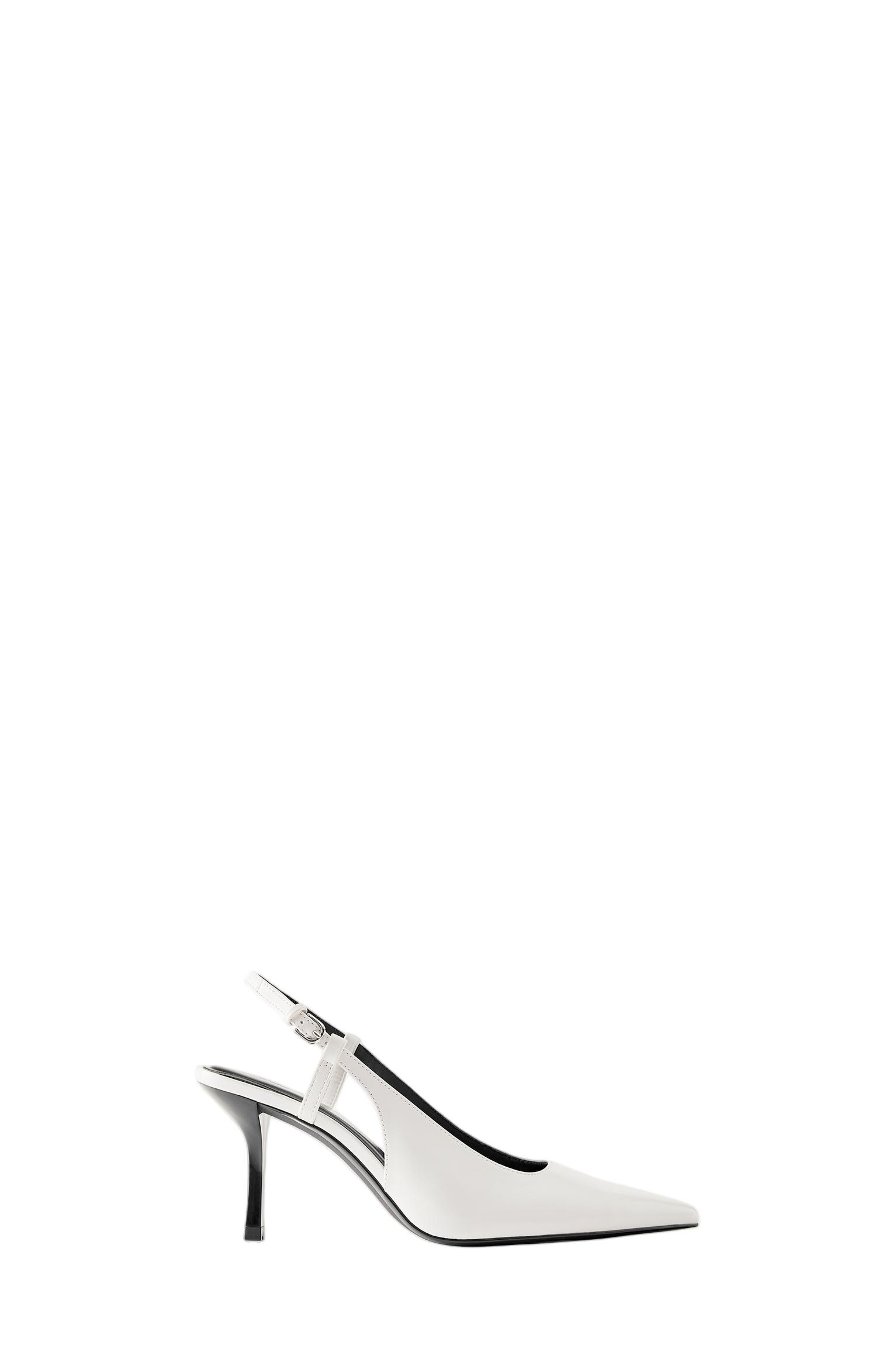 Slingback high-heel shoes — White