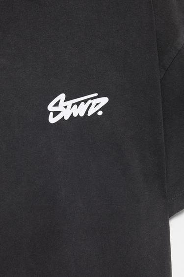 STWD number graphic T-shirt — Faded black 9
