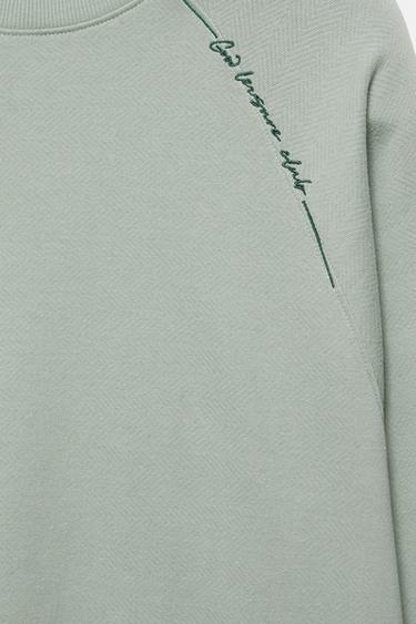 Washed effect raglan sweatshirt — Pale mint green 9