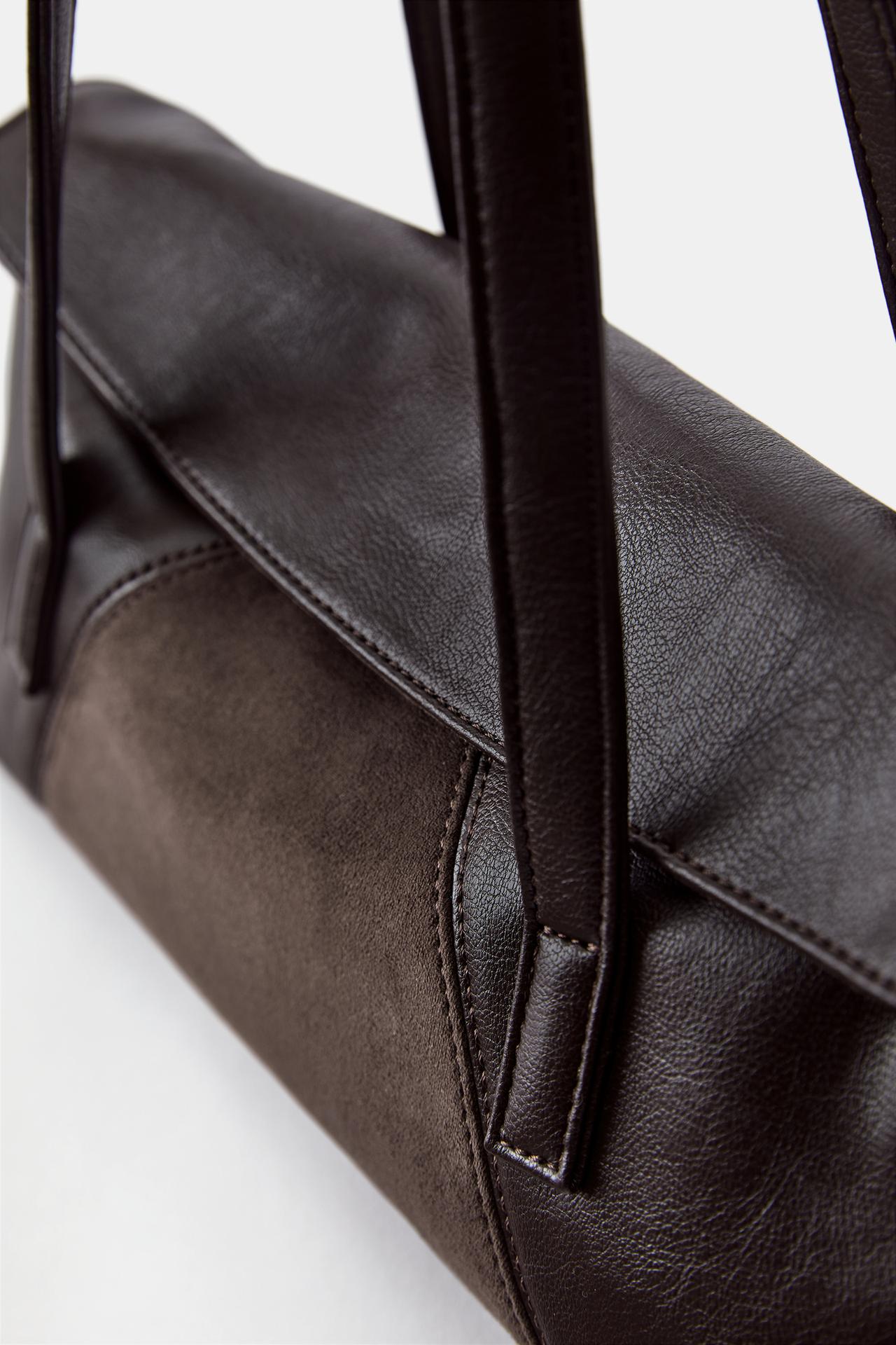 Combined shoulder bag — Brown