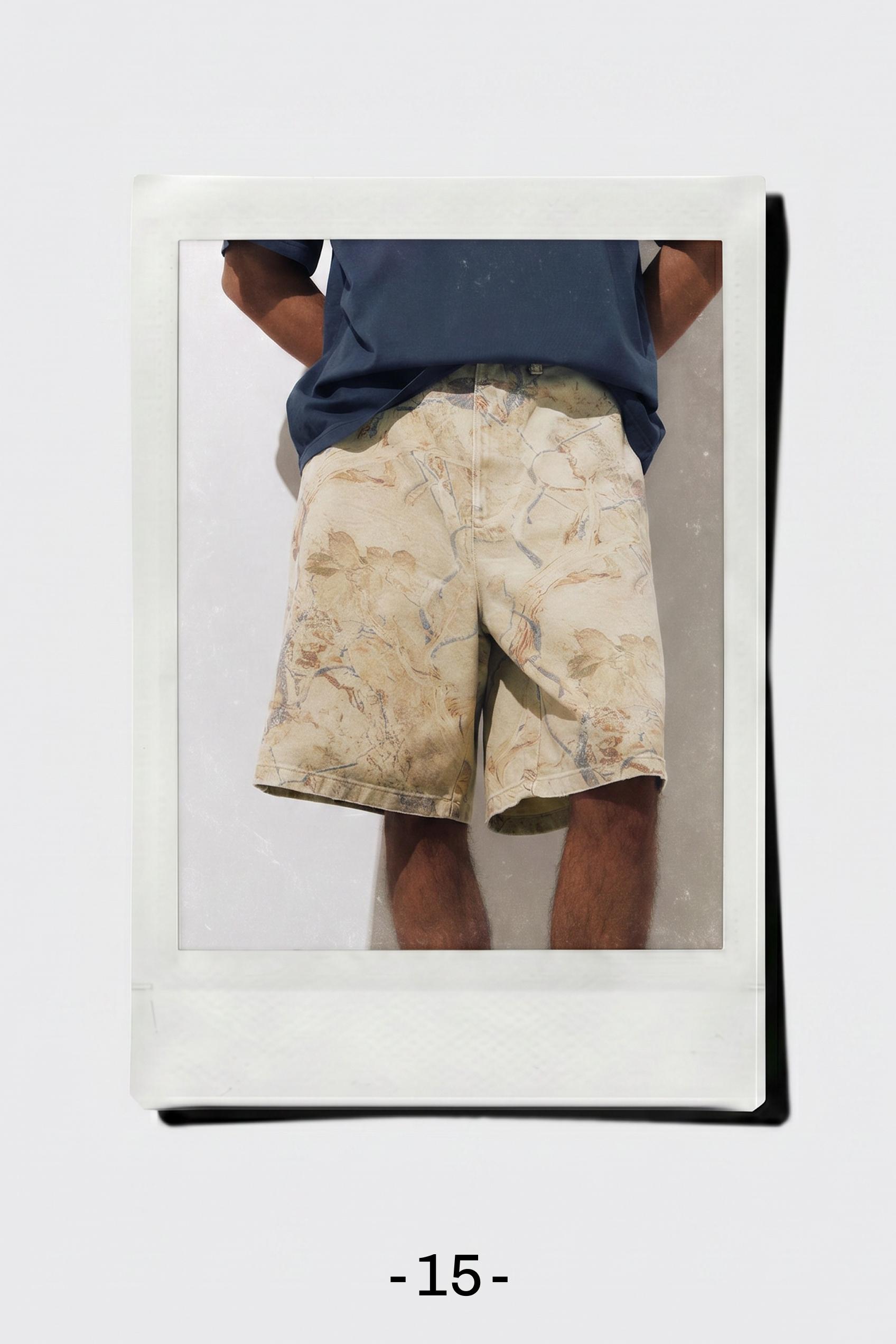 Printed Bermuda shorts — Sand