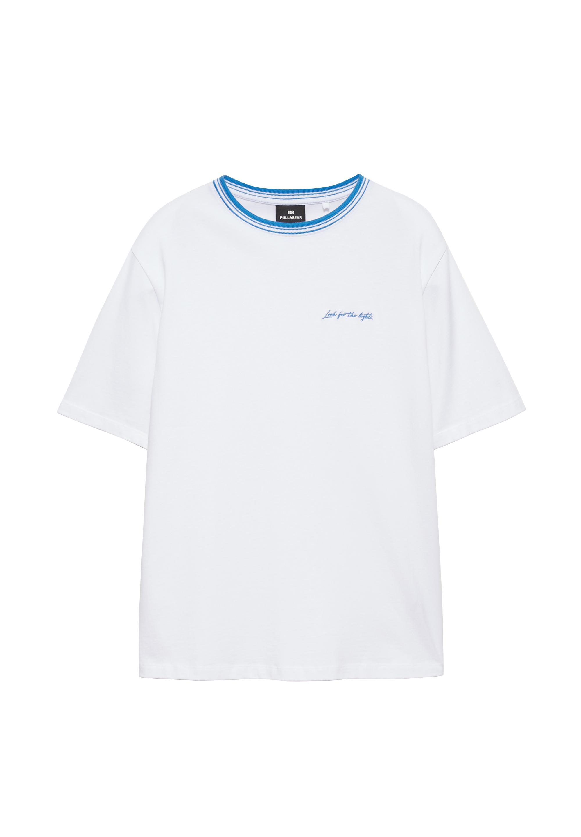 Embroidered slogan T-shirt — Off white