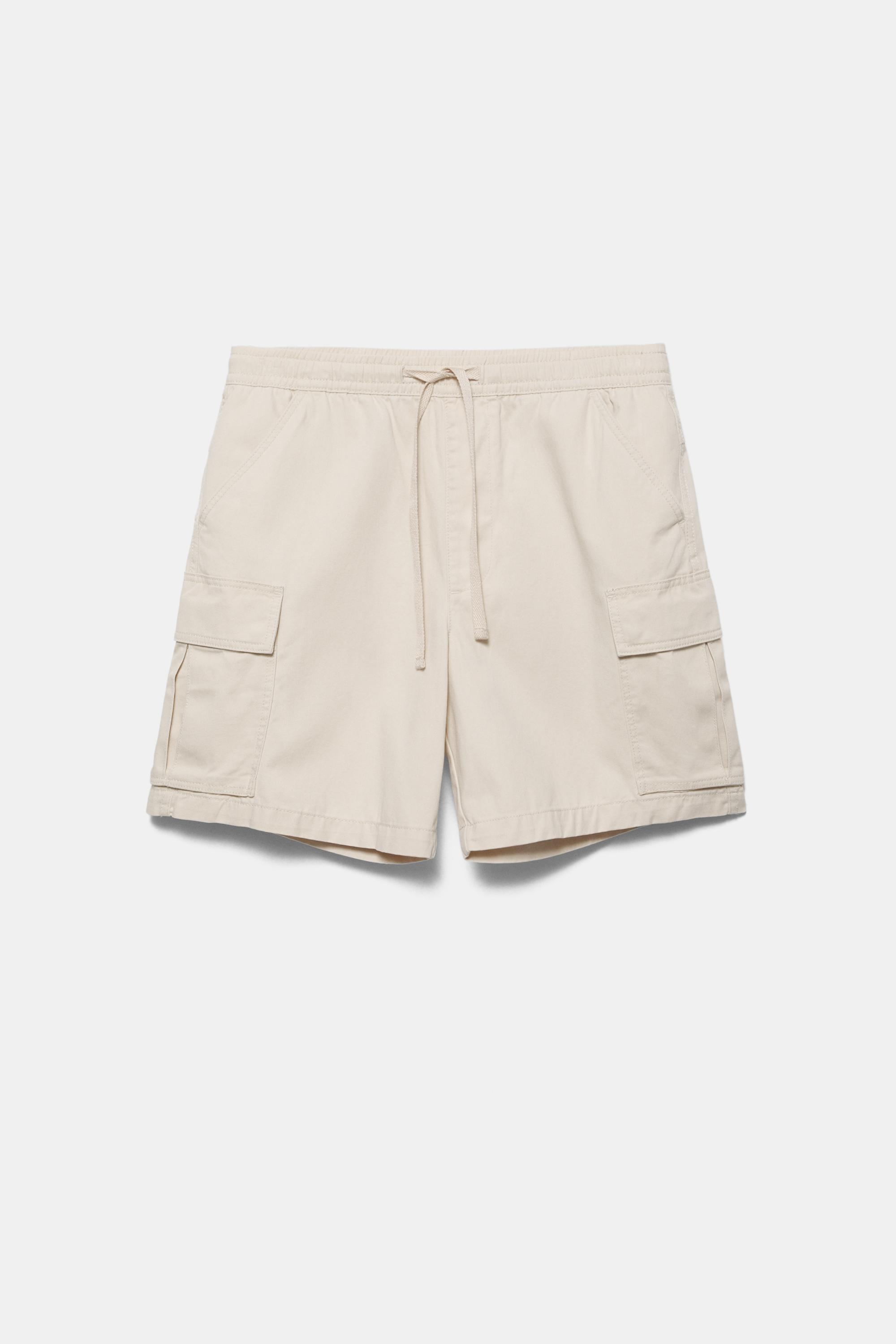 Cargo Bermuda shorts — Ecru
