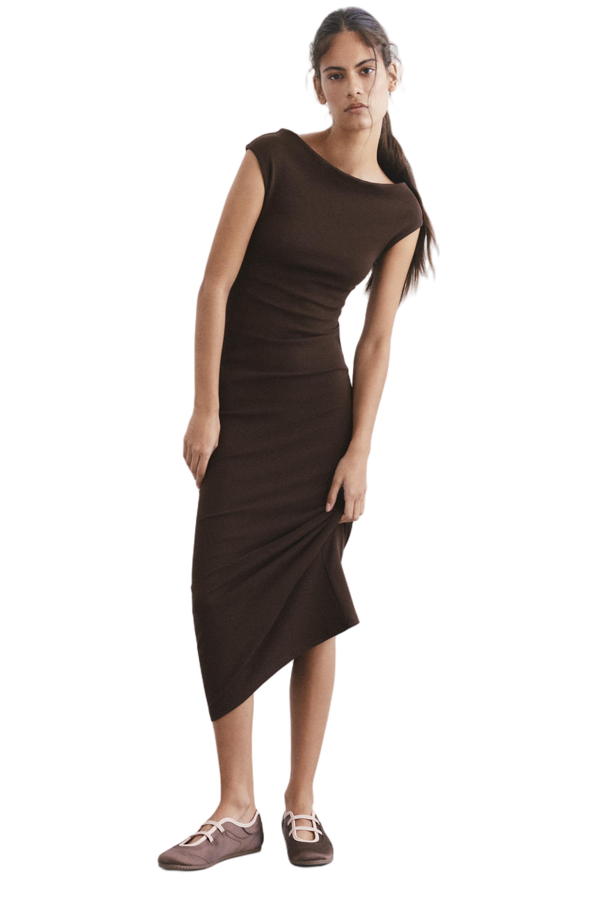 Kısa kollu midi elbise - Görsel 15