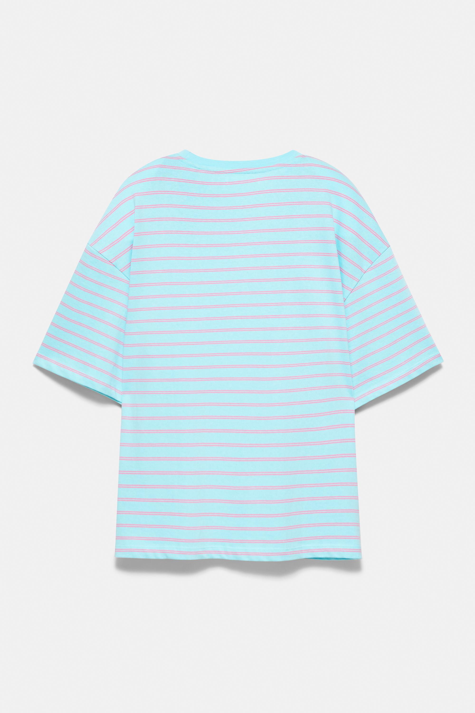 Oversize short sleeve T-shirt — Pale blue