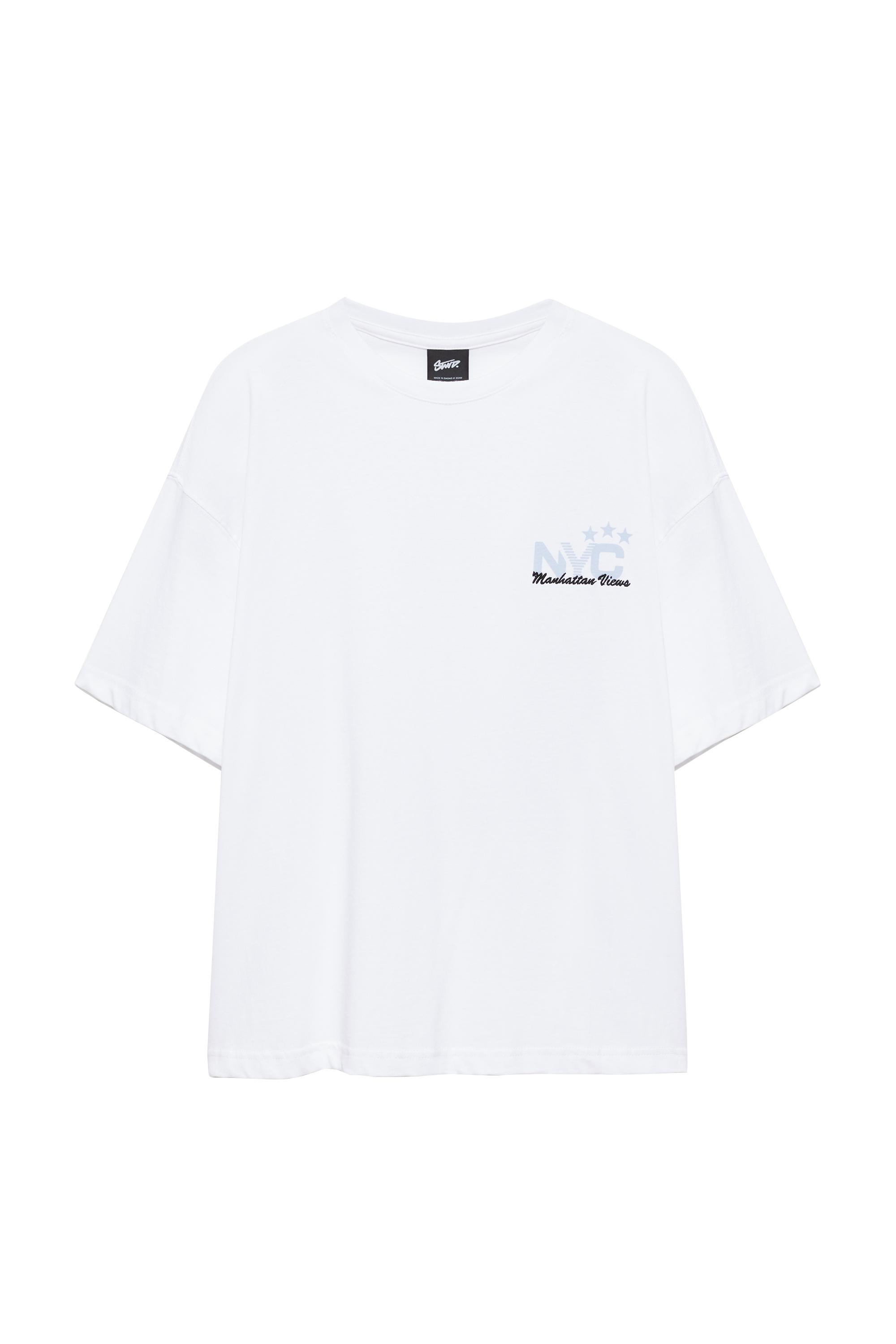 Pull&Bear STWD NYC grafikli tişört görsel 6