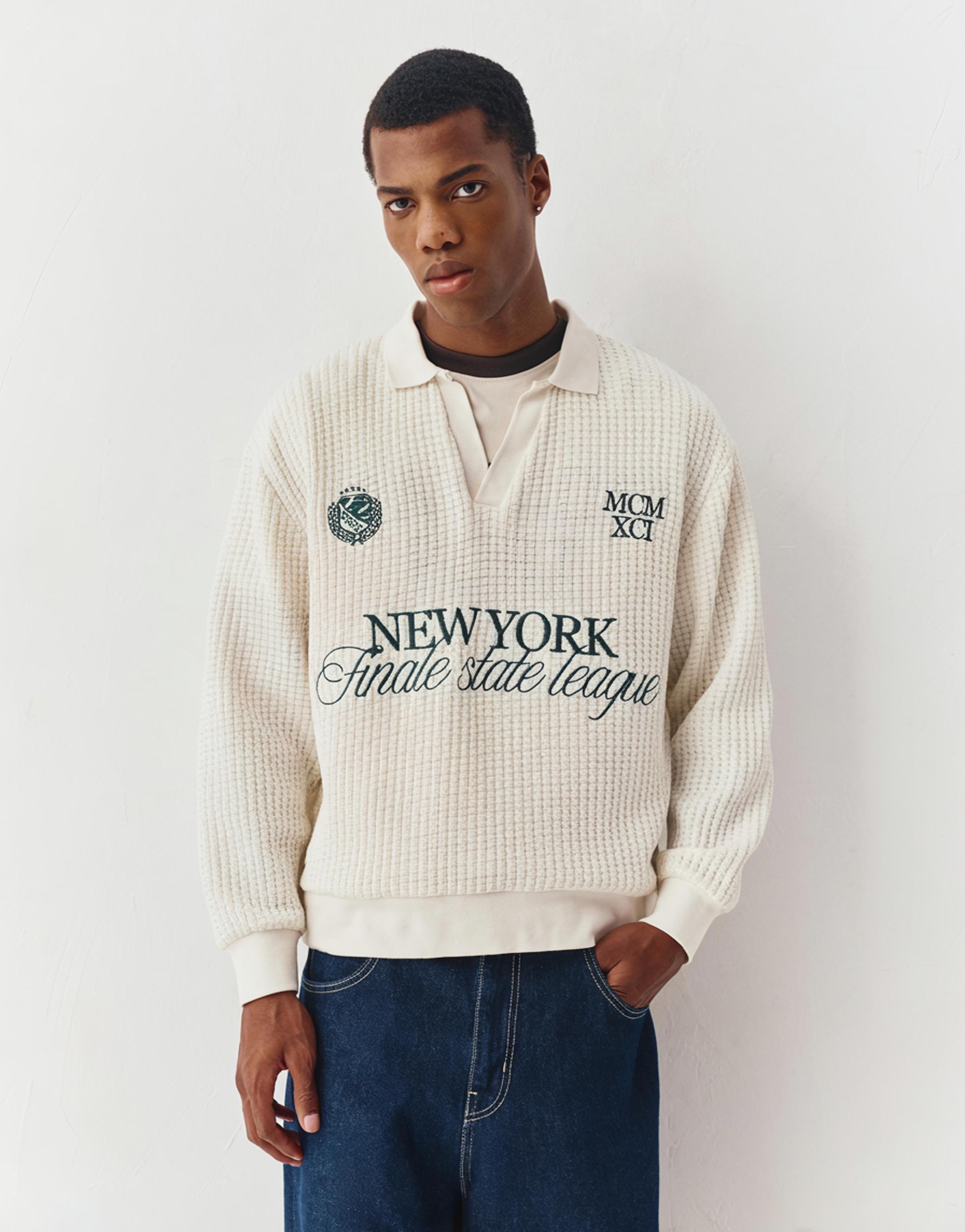 Nakışlı New York Polo - Görsel 11