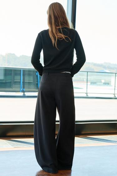 Smart trousers with a crossover waist — Black 2