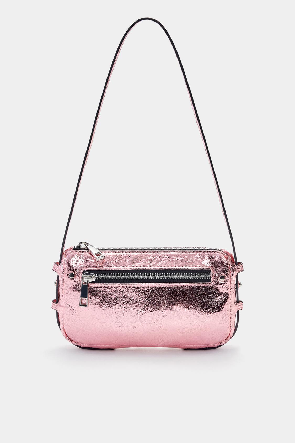 Metallic mini shoulder bag - PULL&BEAR