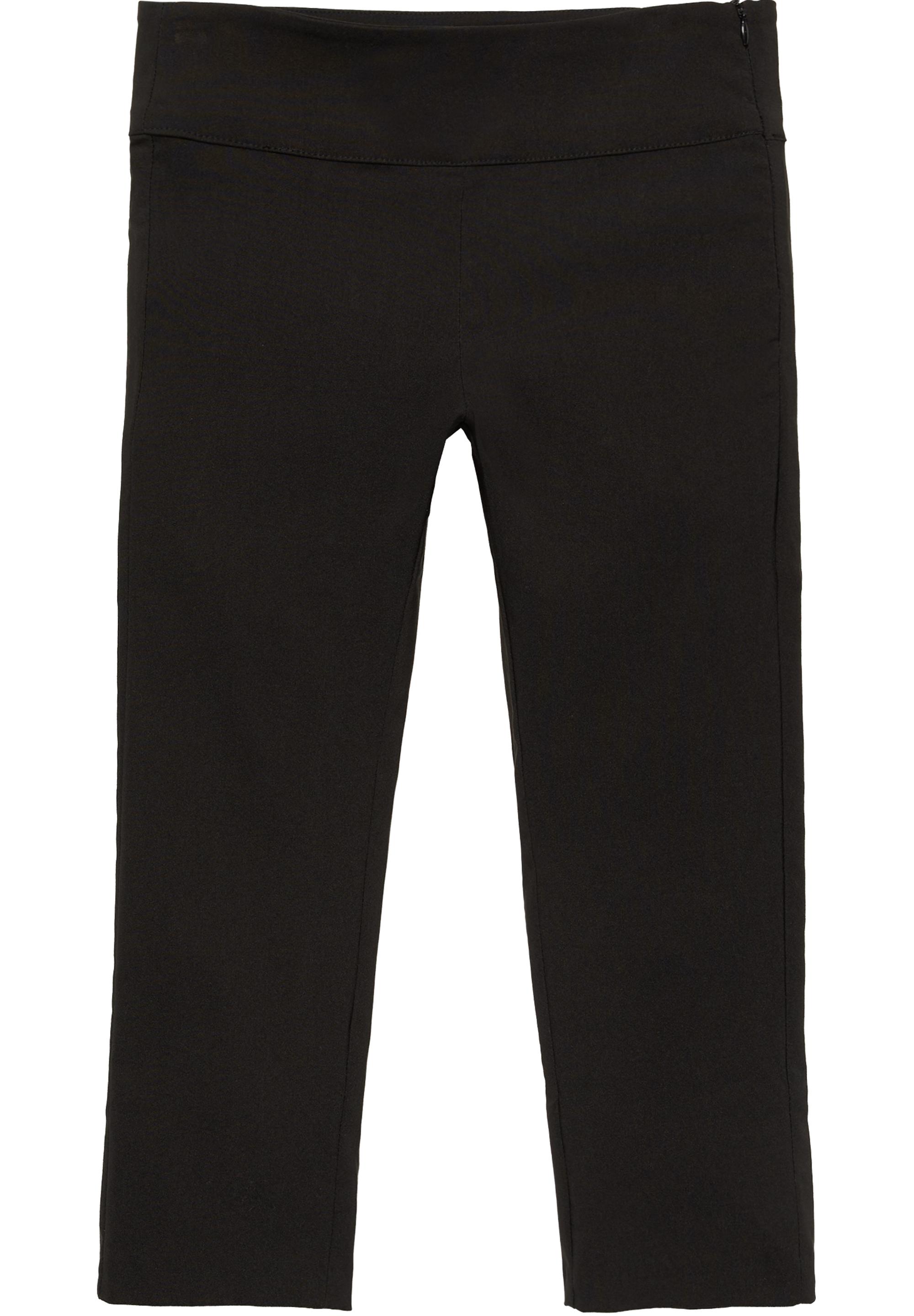 Wide-waist capris — Black