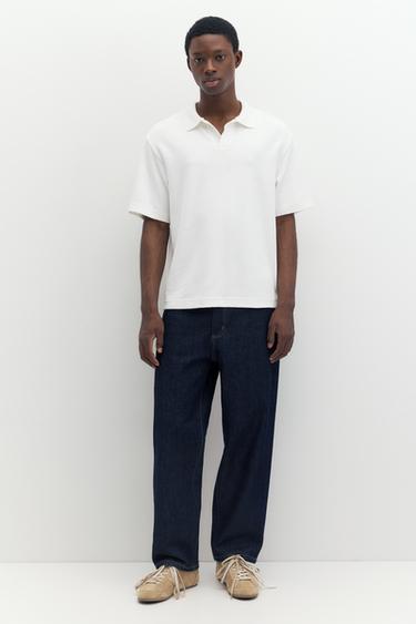 Short sleeve interlock polo shirt — Off white 3
